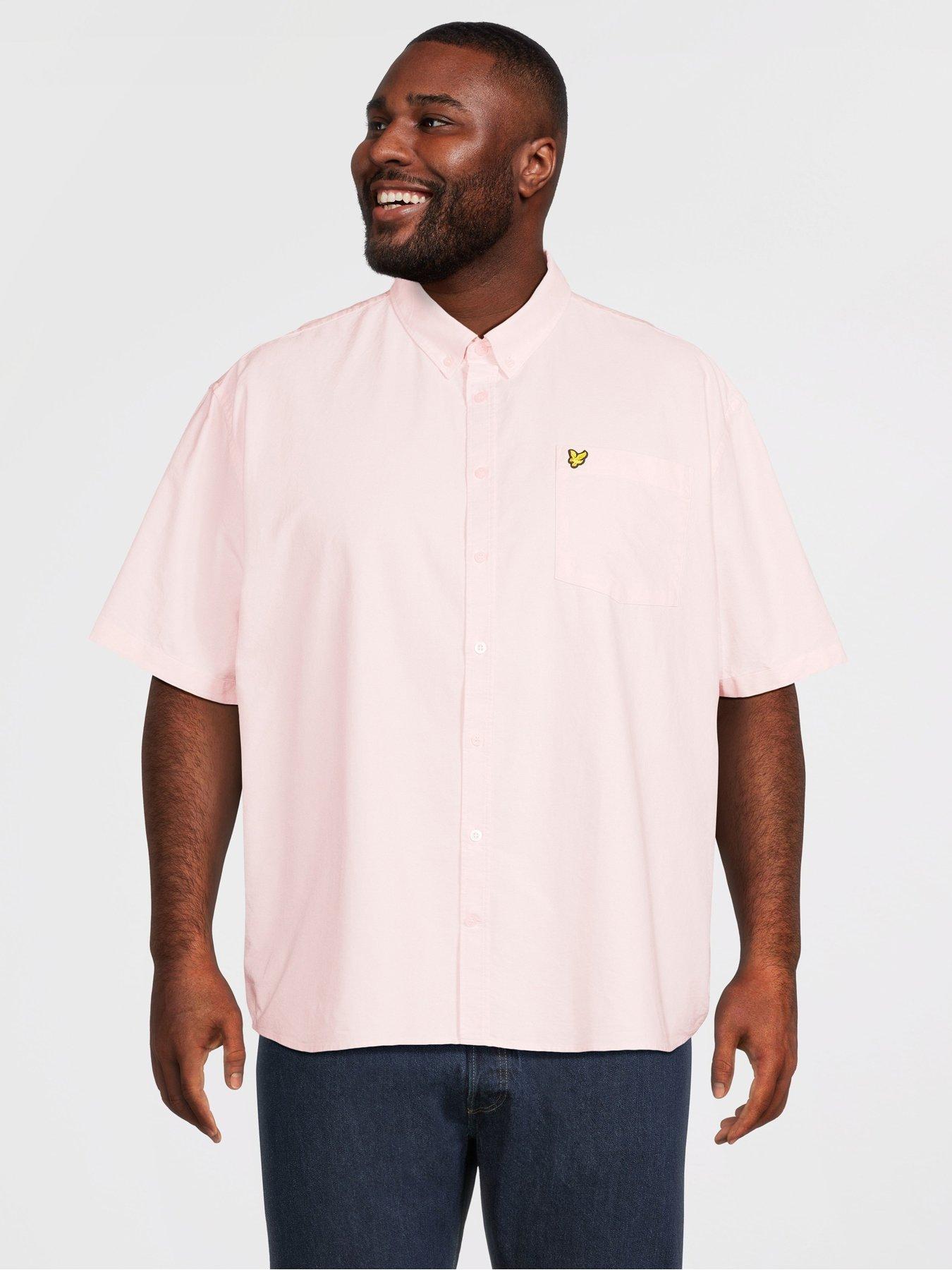 lyle-scott-big-amp-tall-short-sleeve-oxford-shirt-pink