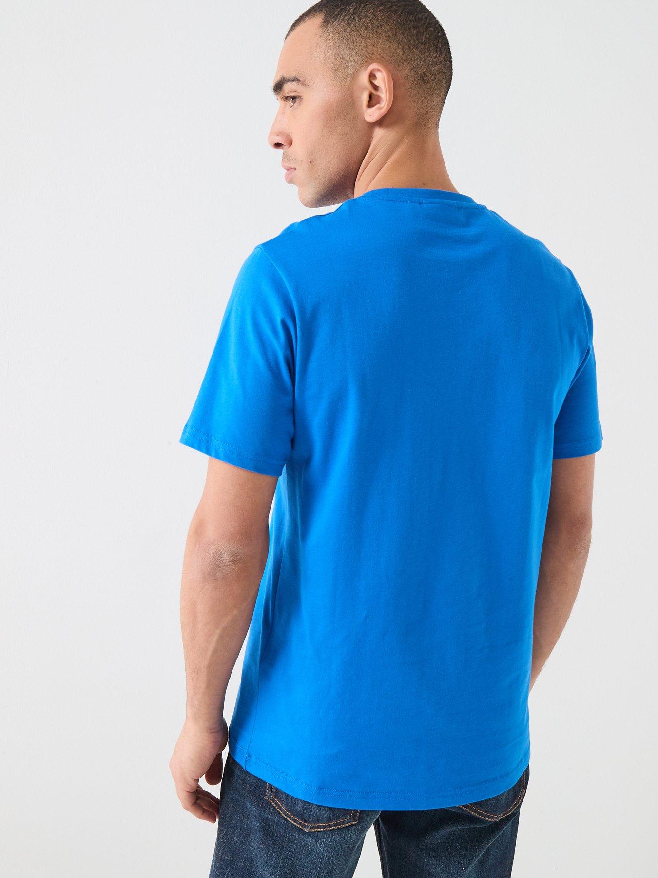 Image 2 of 4 of Lyle & Scott Lyle &amp; Scott Essentials Plain T-shirt -blue