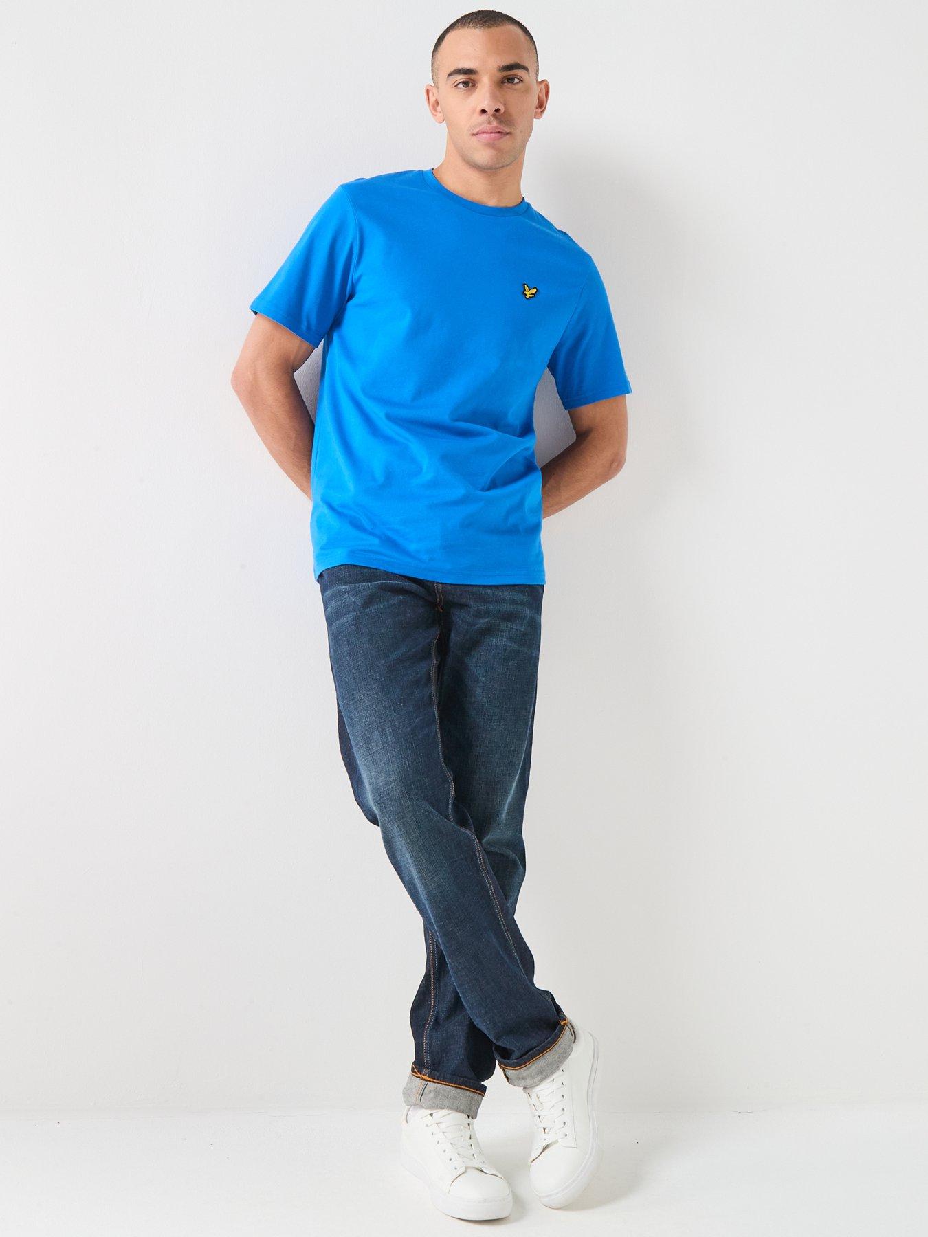 Image 3 of 4 of Lyle & Scott Lyle &amp; Scott Essentials Plain T-shirt -blue