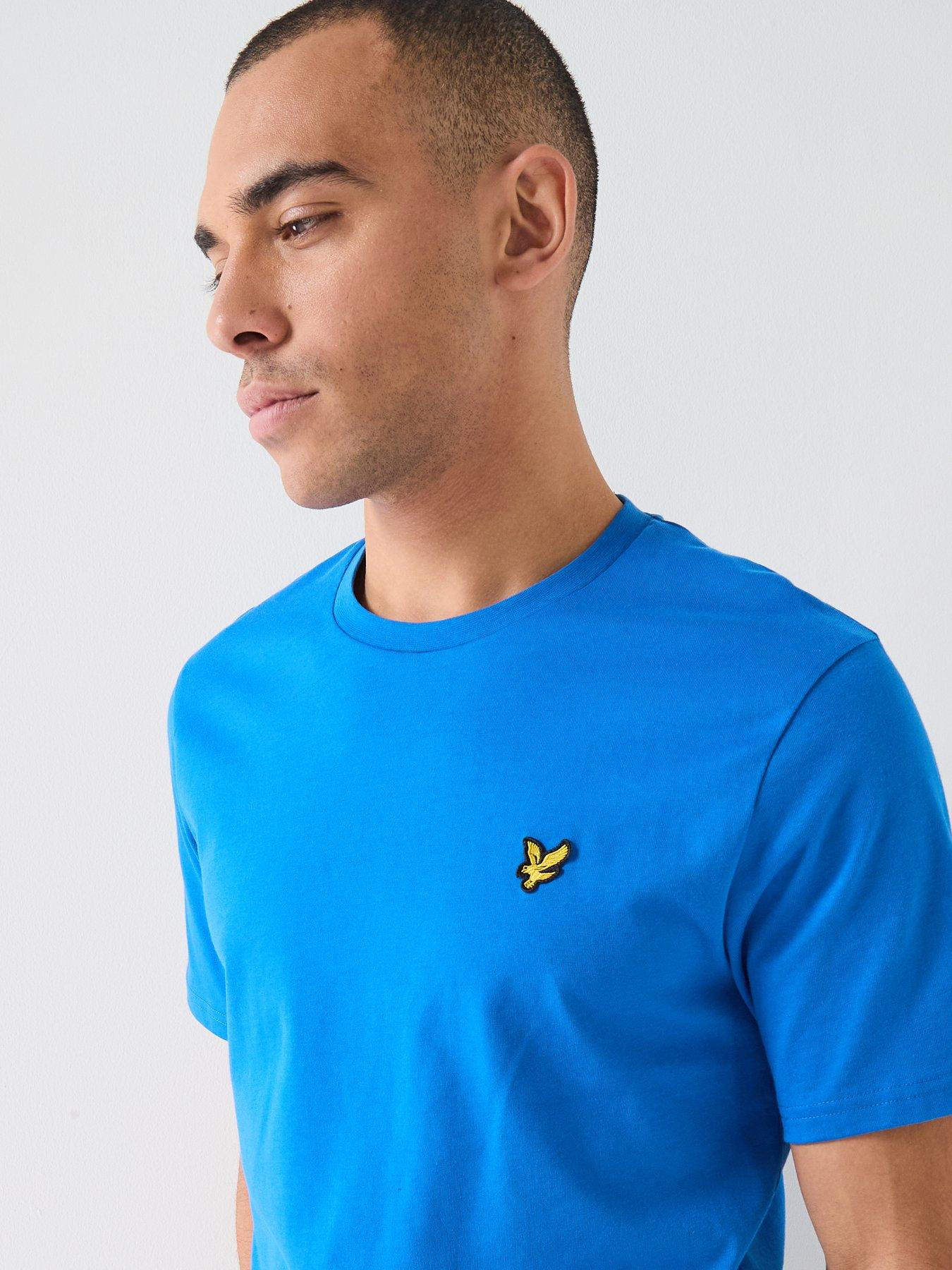 Image 4 of 4 of Lyle & Scott Lyle &amp; Scott Essentials Plain T-shirt -blue