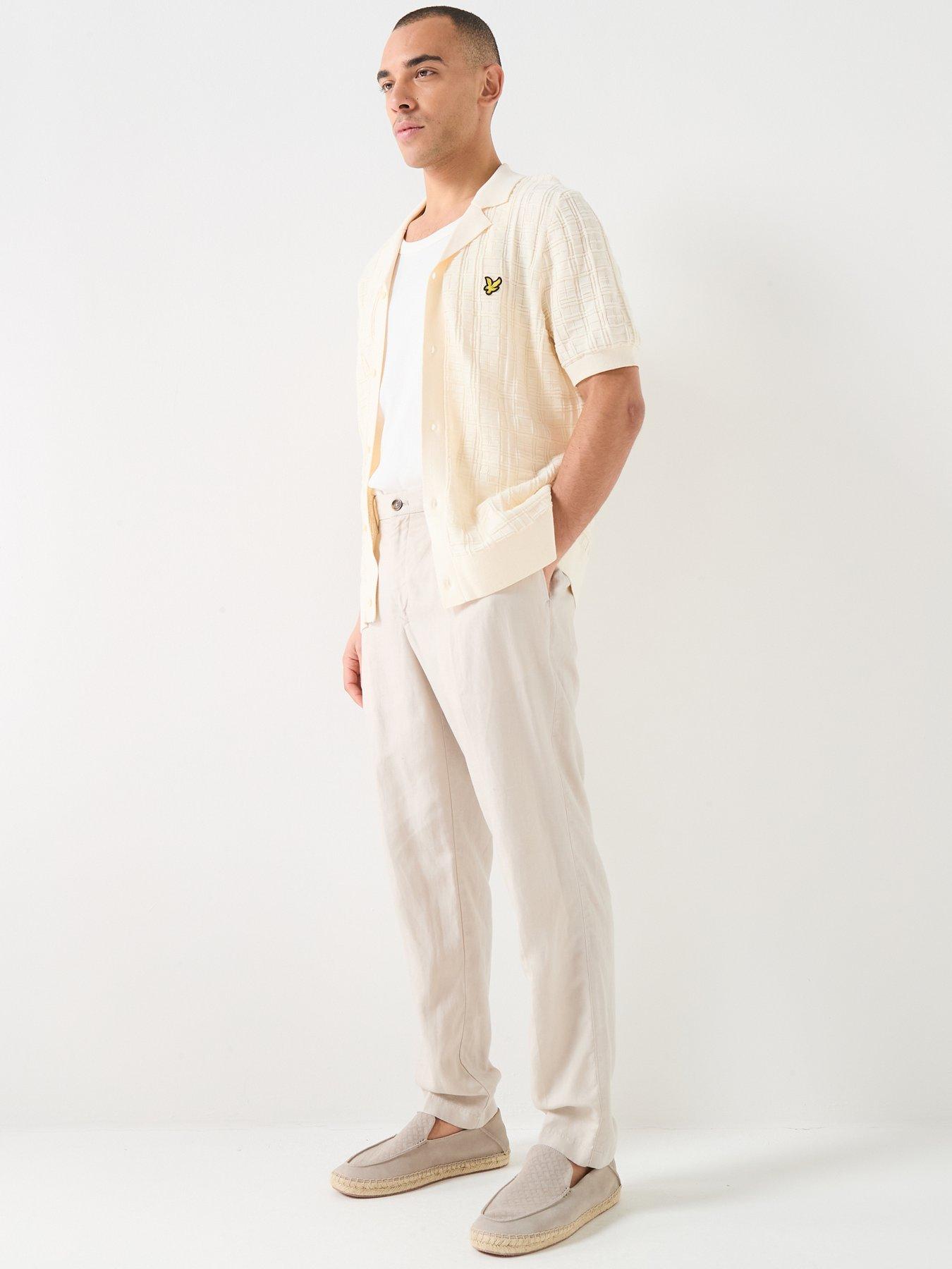 lyle-scott-jacquard-check-knitted-resort-shirt-beigedetail