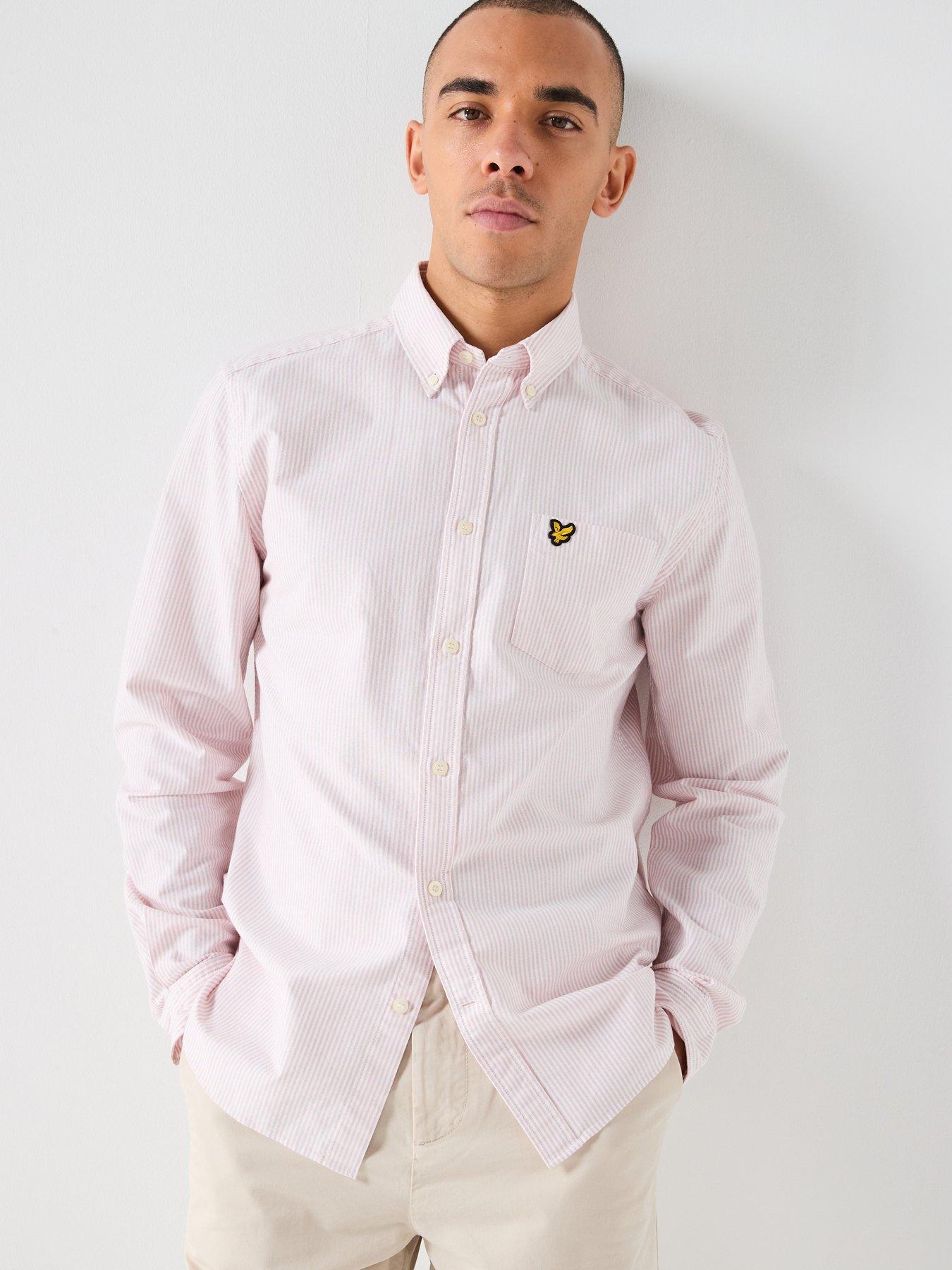 lyle-scott-lyle-amp-scott-stripe-oxford-shirt--pinkfront