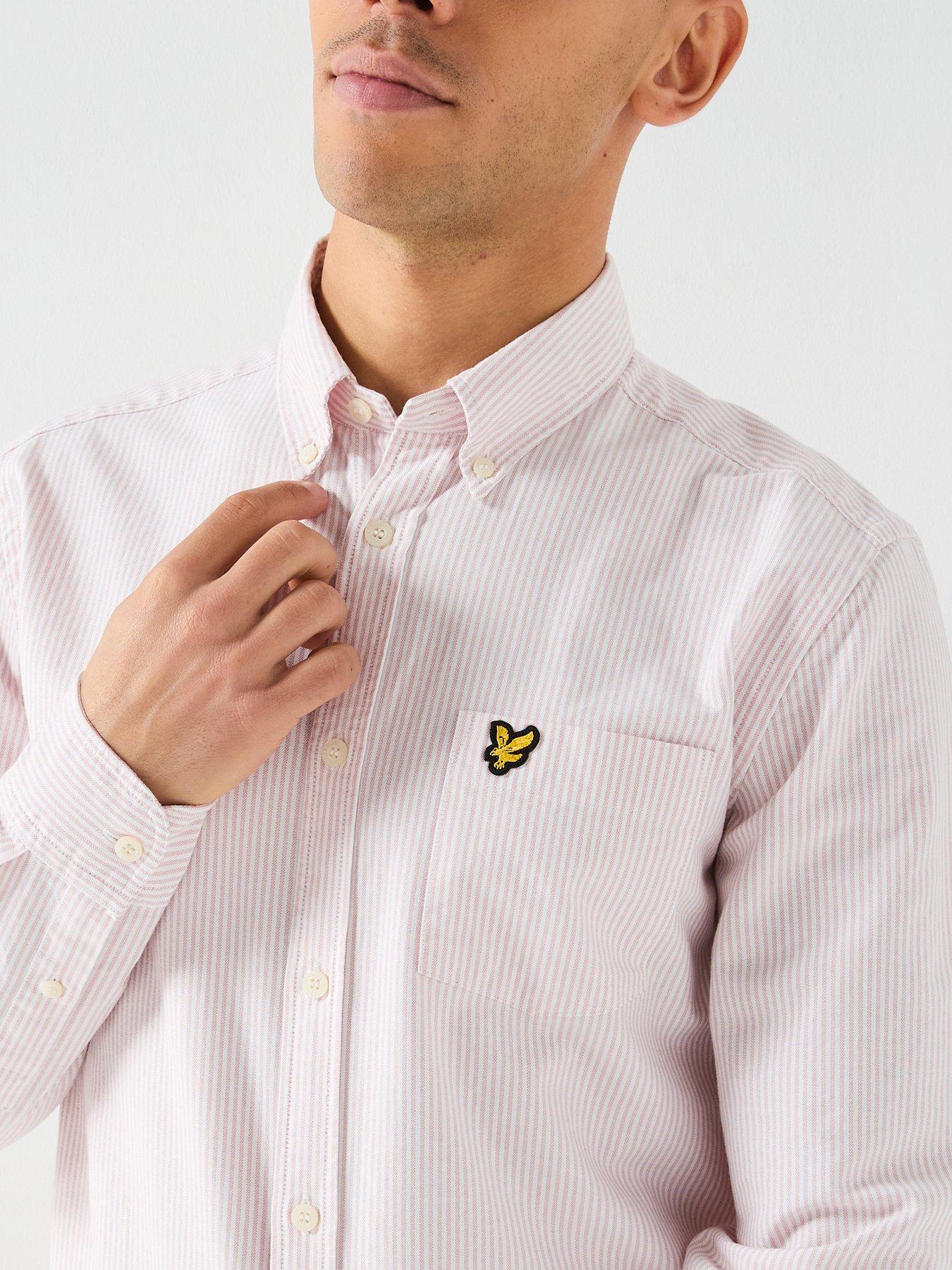 lyle-scott-lyle-amp-scott-stripe-oxford-shirt--pinkoutfit