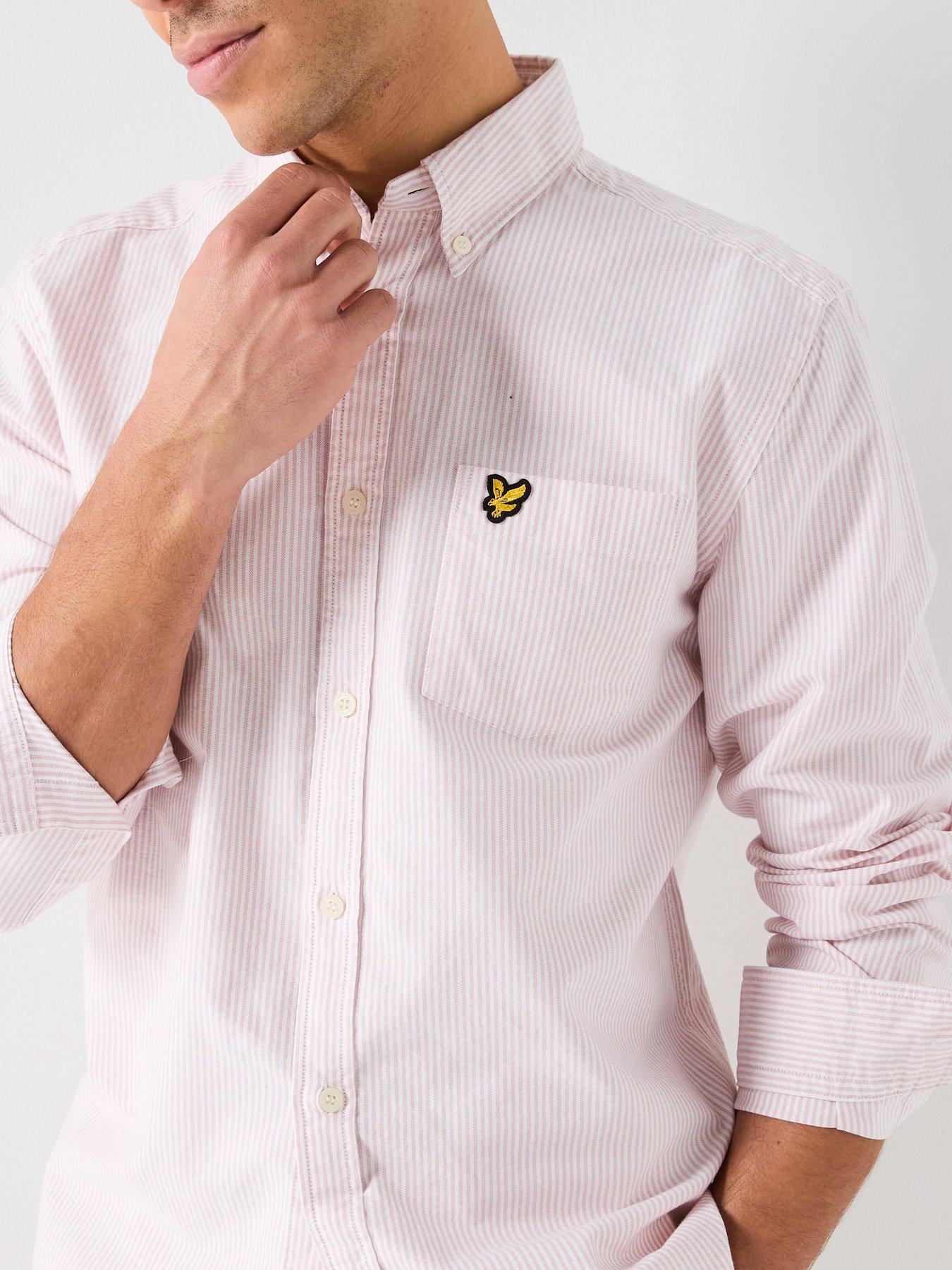 lyle-scott-lyle-amp-scott-stripe-oxford-shirt--pinkdetail