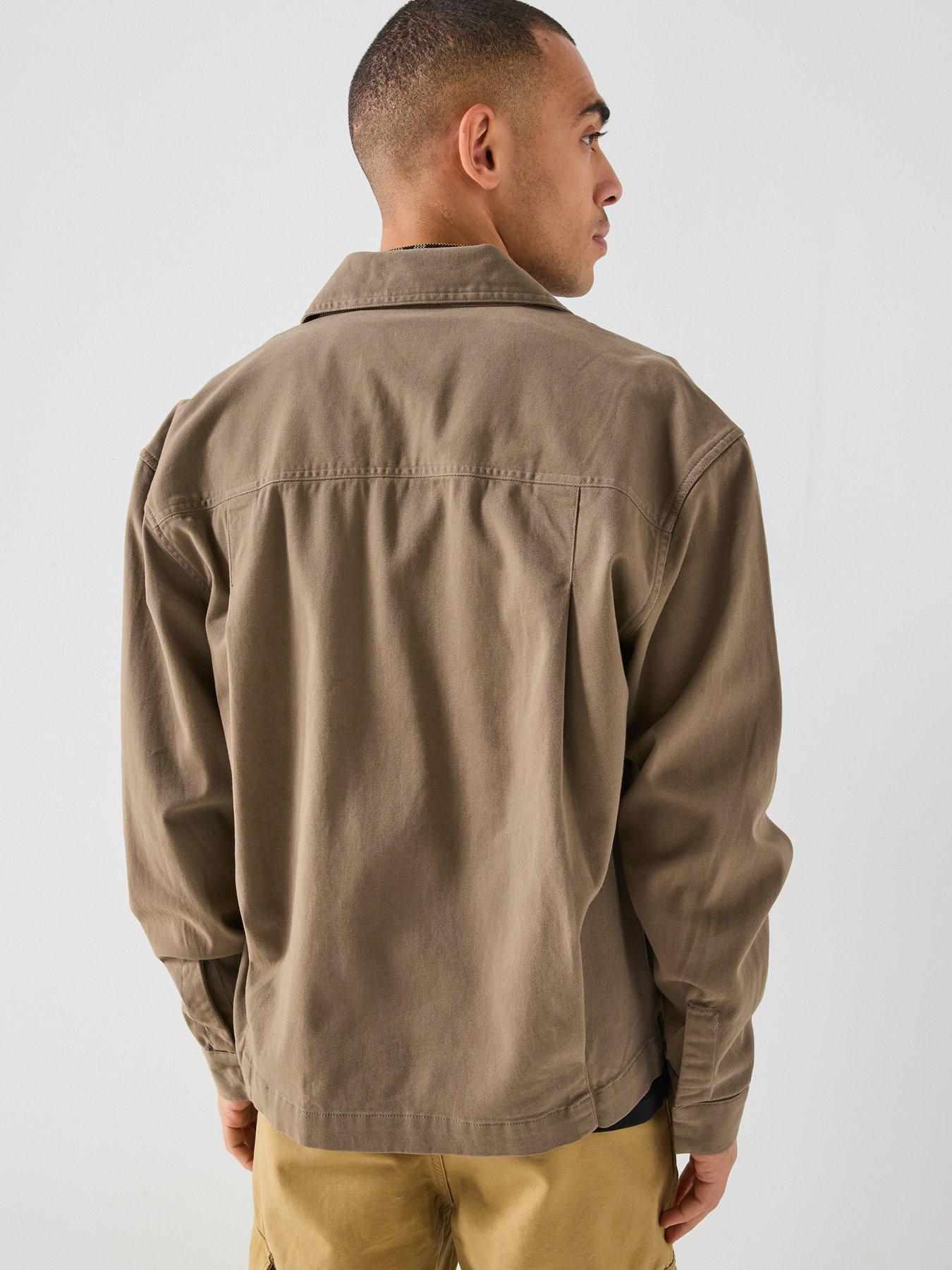 lyle-scott-enzyme-wash-zip-through-overshirt-dark-greenstillFront