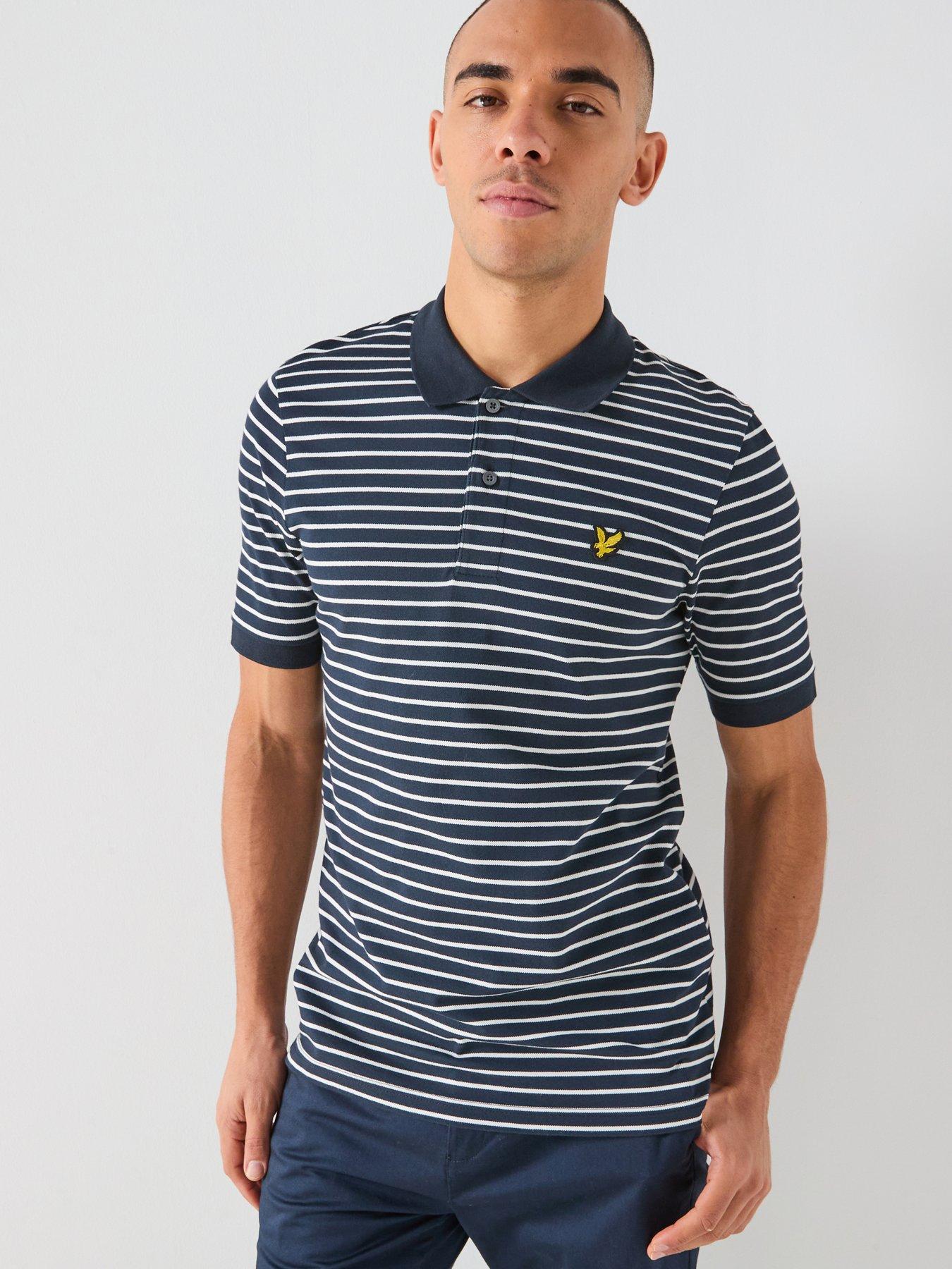 lyle-scott-lyle-amp-scott-pique-breton-polo-shirt--navyfront