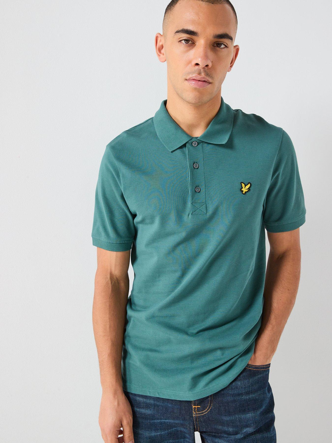 lyle-scott-essentials-plain-polo-shirt-greenfront