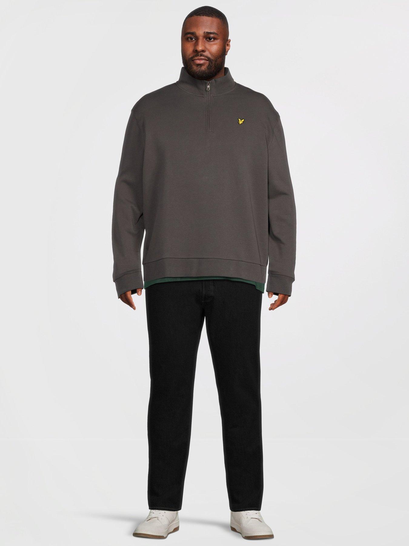 lyle-scott-big-tall-loopback-quarter-zip-sweatshirt-greyback