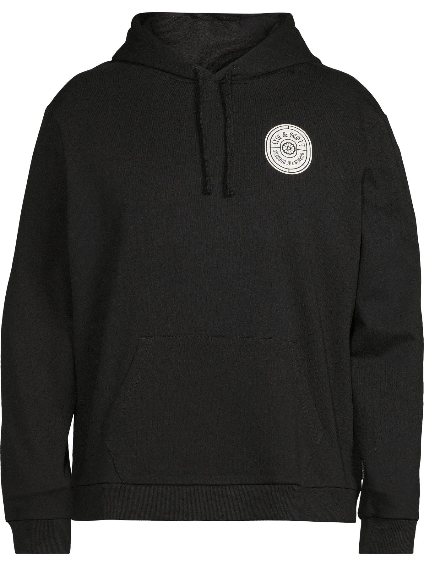Image 5 of 5 of Lyle & Scott Big Tall Borders Label Graphic Hoodie - Black