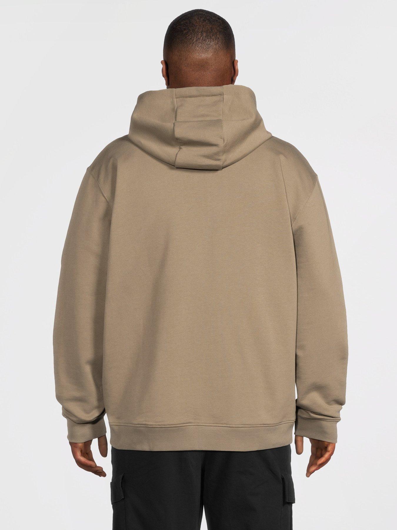 lyle-scott-big-tall-zip-through-hoodie-khakistillFront