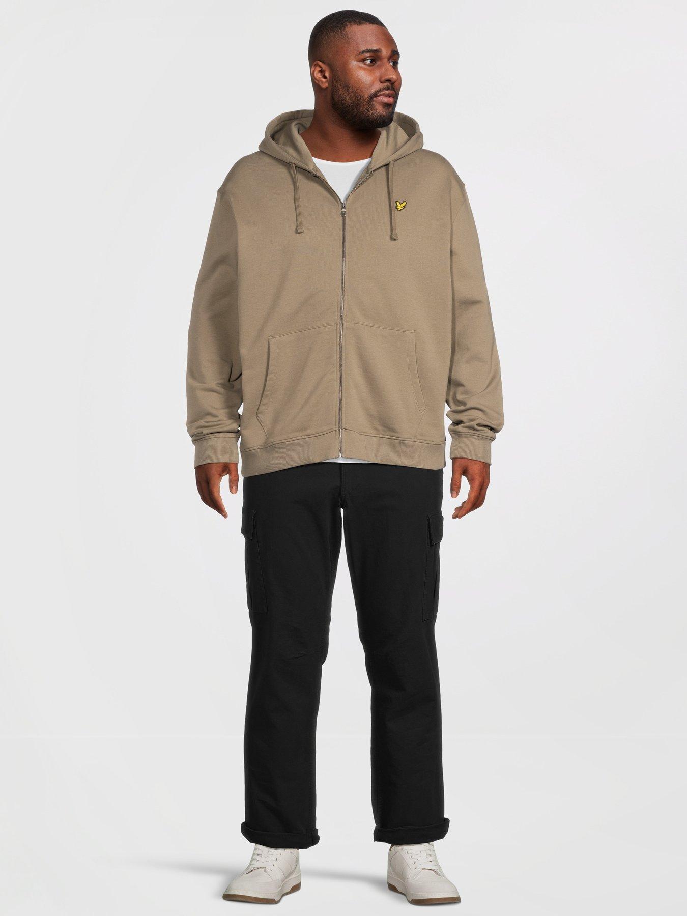lyle-scott-big-tall-zip-through-hoodie-khakiback