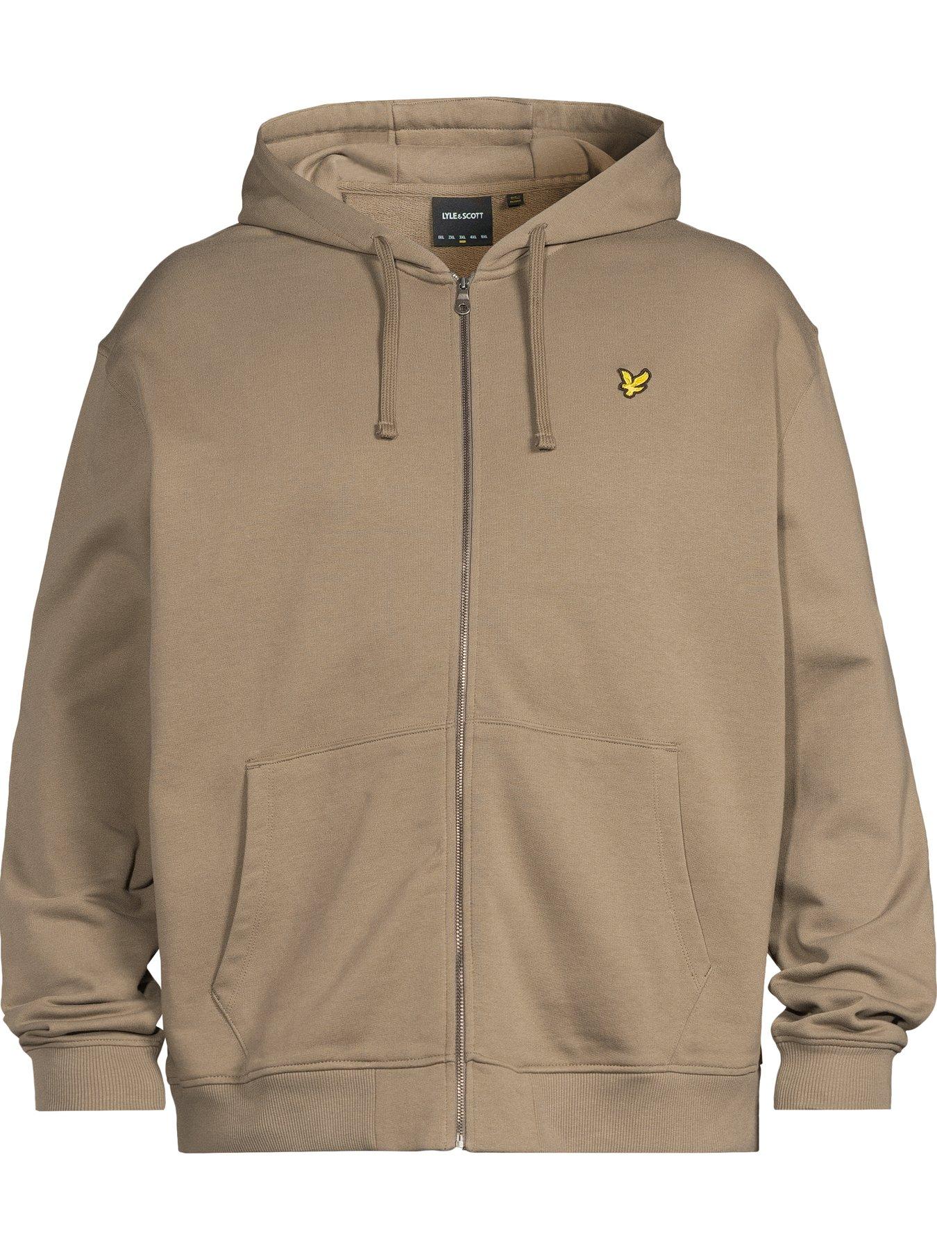 lyle-scott-big-tall-zip-through-hoodie-khakidetail