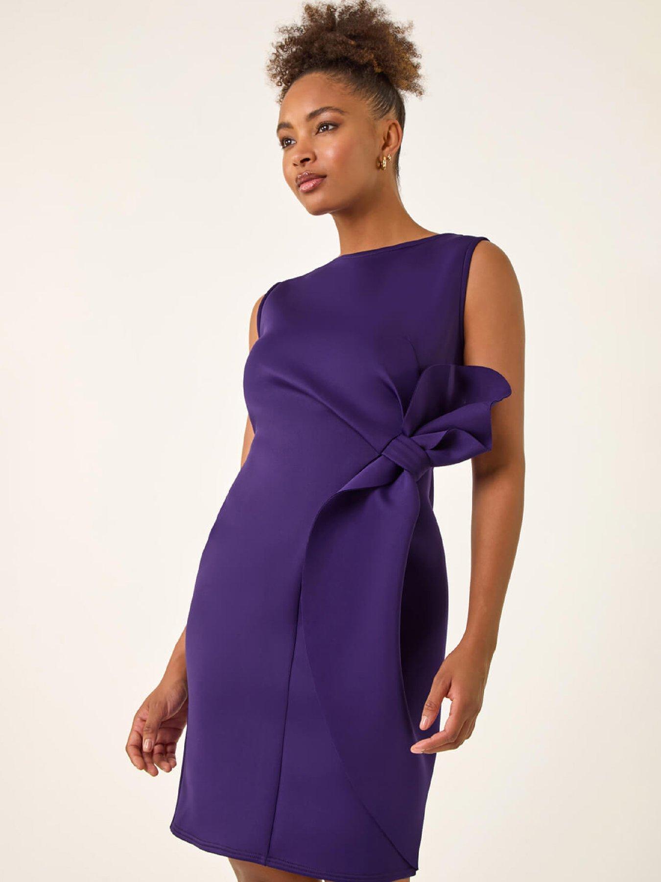 Dresses | Main Collection | Shift Dresses | Casual | Purple | Long Sleeve |  Women | Very