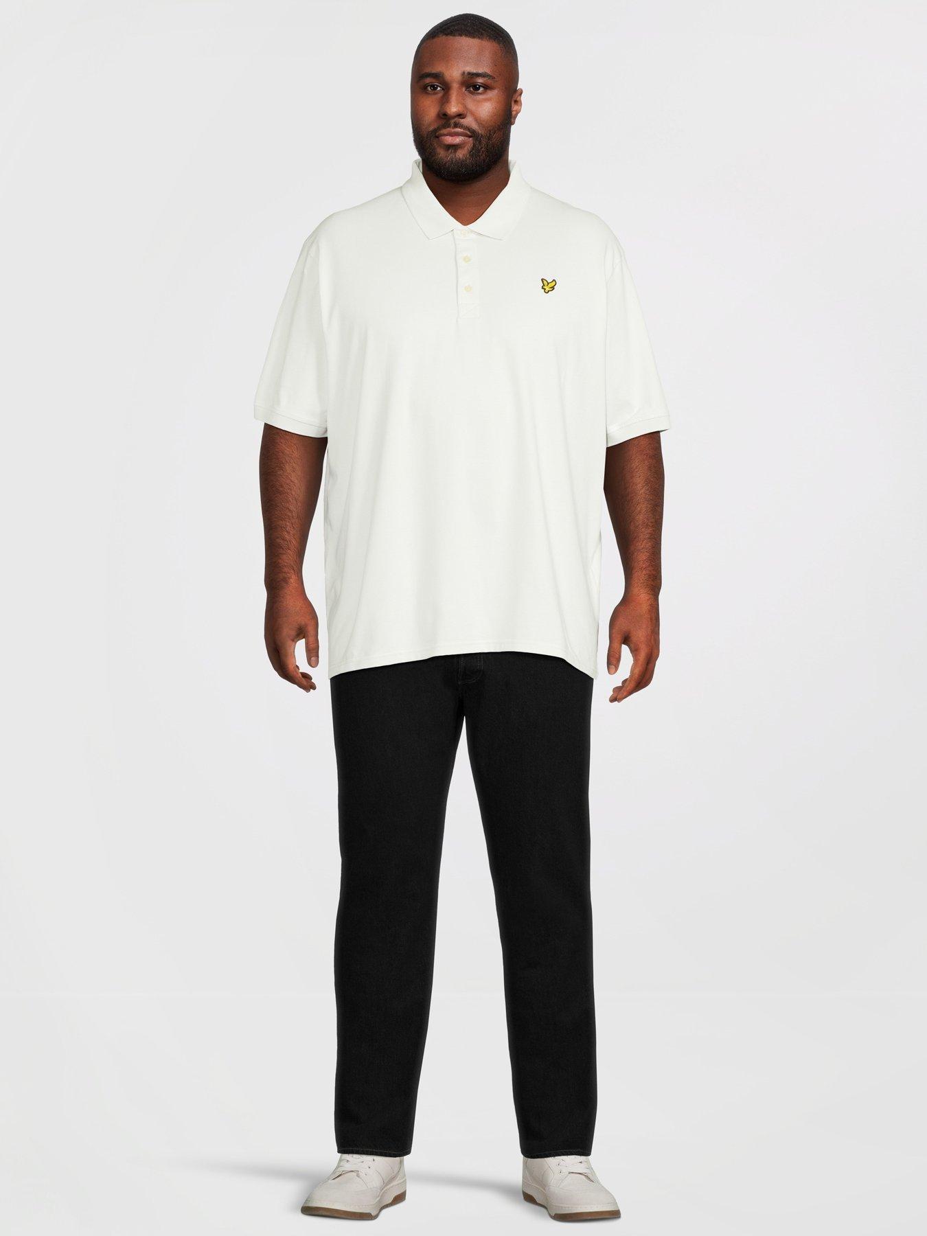 Image 3 of 5 of Lyle & Scott Big &amp; Tall Plain Polo Shirt - Cream