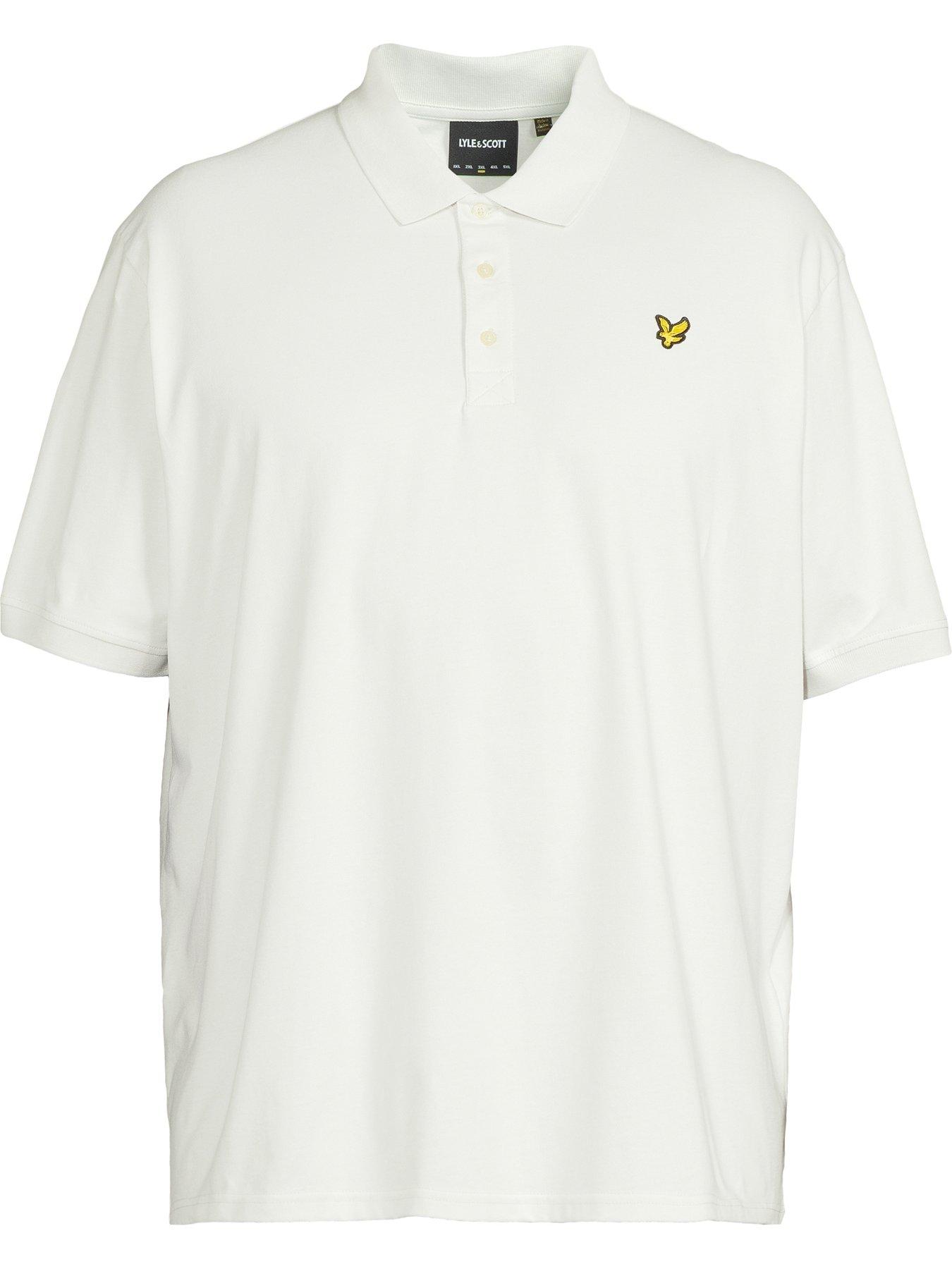 Image 5 of 5 of Lyle & Scott Big &amp; Tall Plain Polo Shirt - Cream