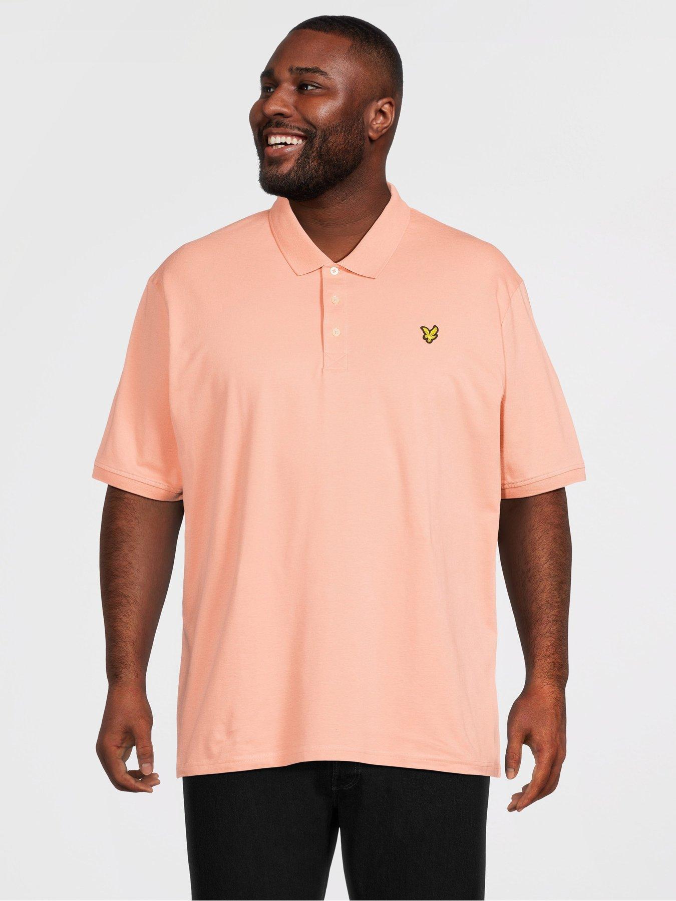 Lyle & Scott Big Tall Plain Polo Shirt - Orange