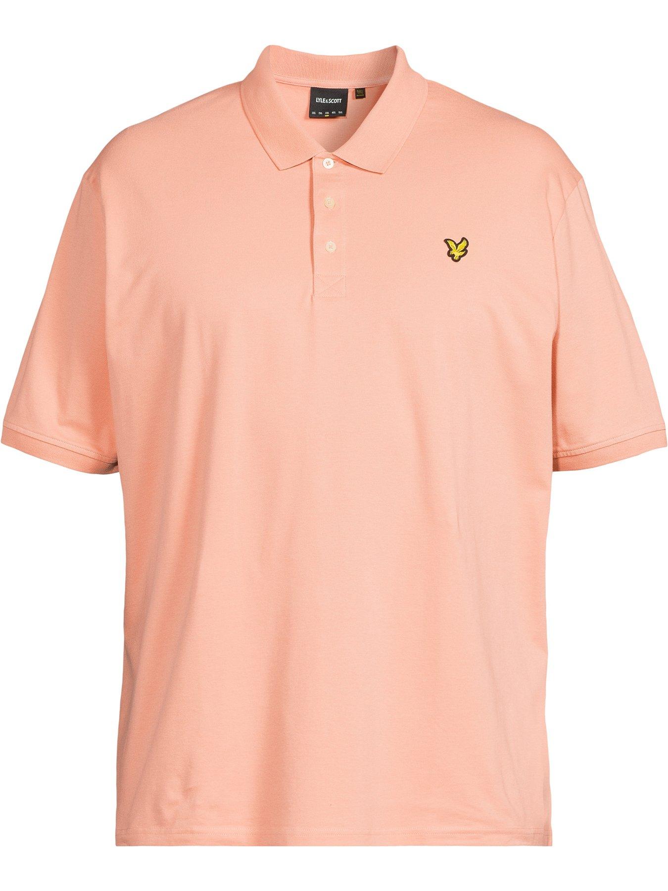 Image 4 of 4 of Lyle & Scott Big Tall Plain Polo Shirt - Orange