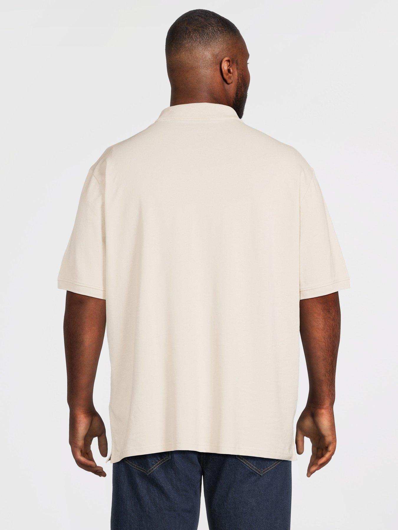 lyle-scott-big-tall-plain-polo-shirt-beigestillFront