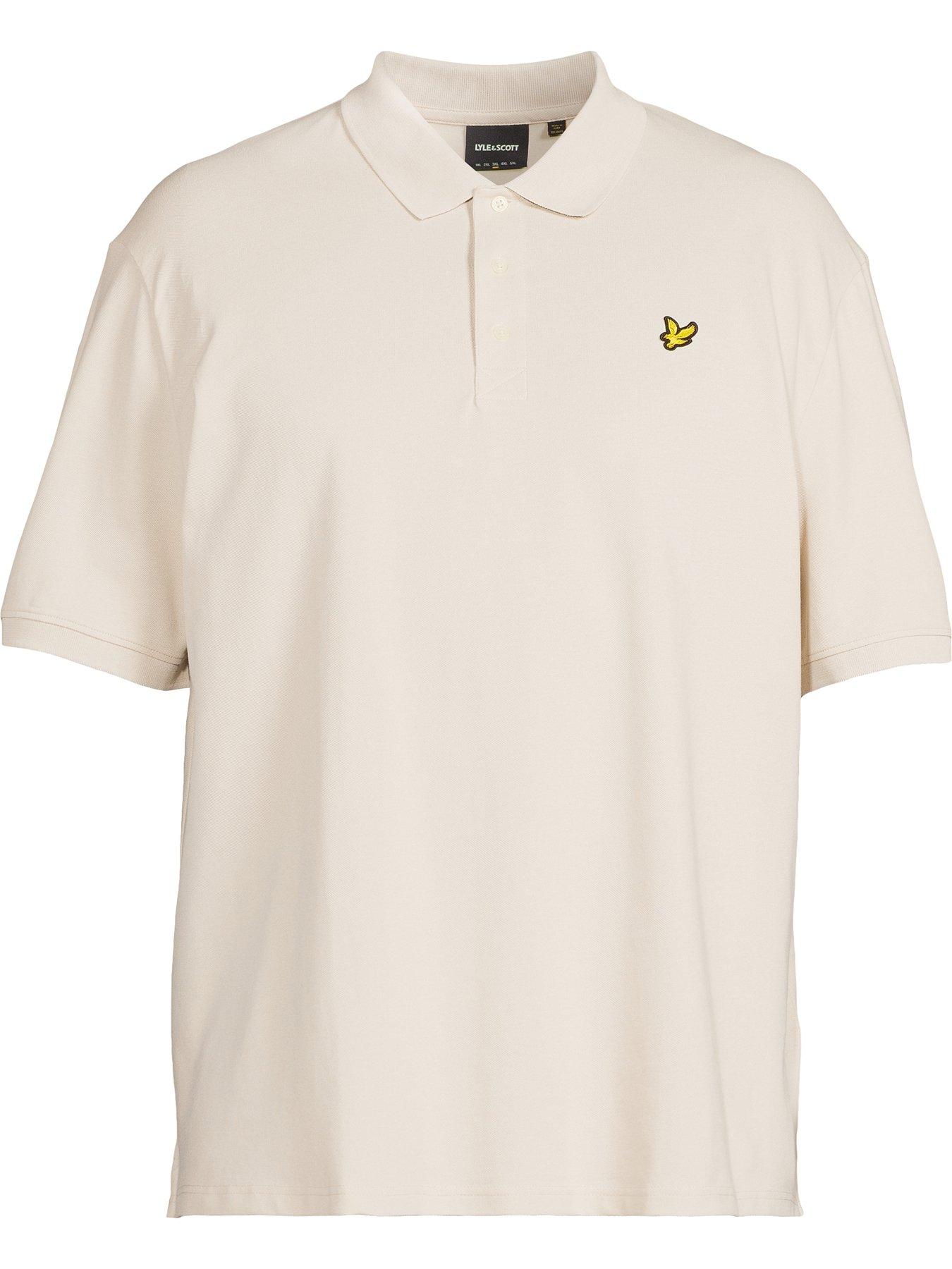 lyle-scott-big-tall-plain-polo-shirt-beigedetail