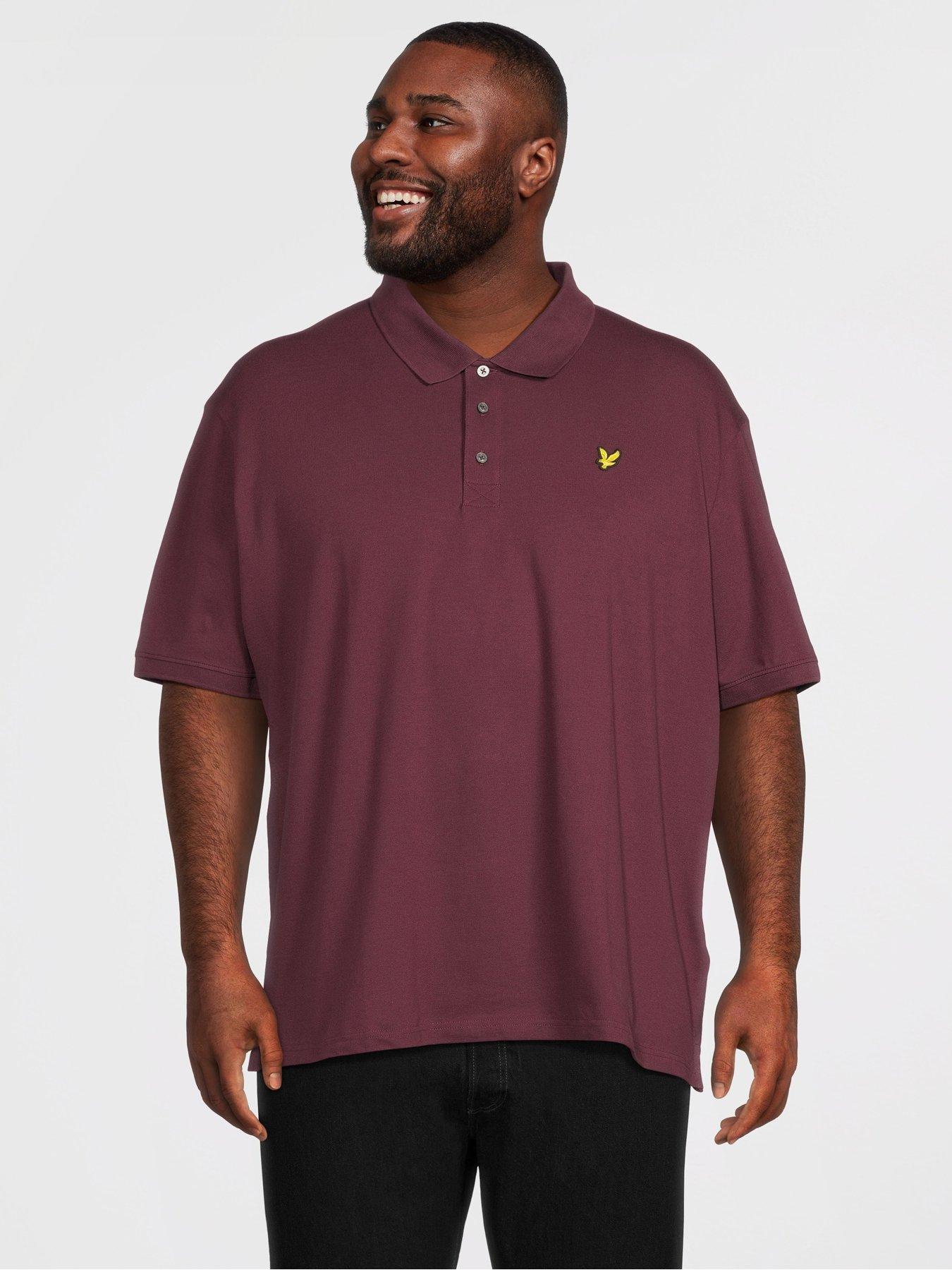 Lyle & Scott Big Tall Plain Polo Shirt - Burgundy
