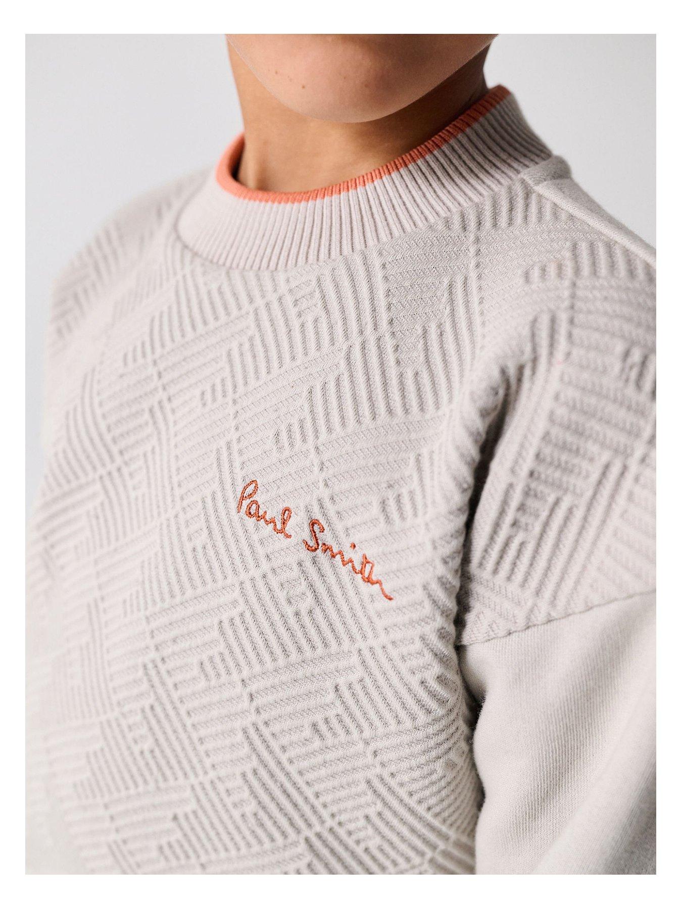 paul-smith-junior-younger-boys-textured-sweatshirt-set-beigestillFront