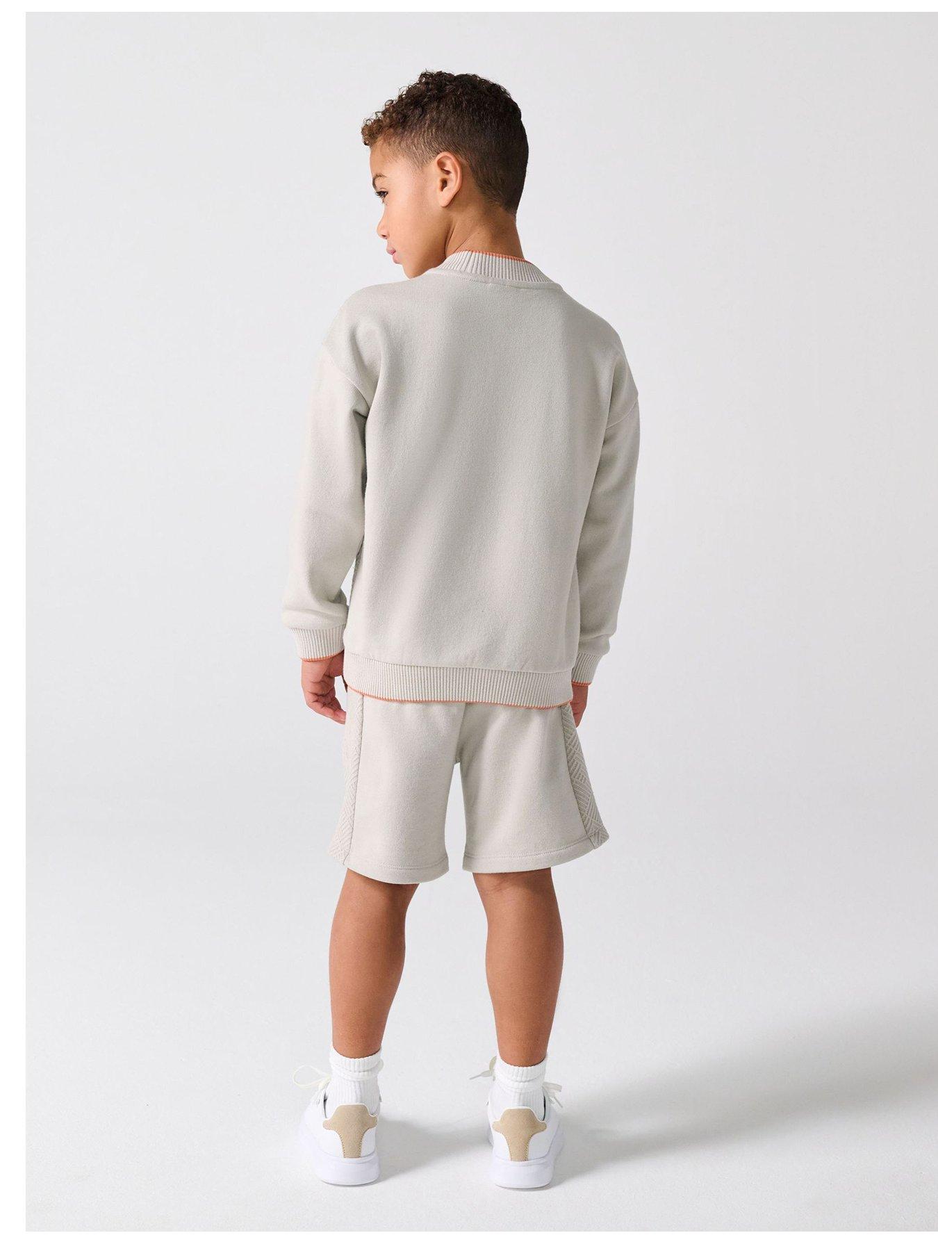 Image 3 of 5 of Paul Smith Junior Younger Boys Textured Sweat Set - Beige