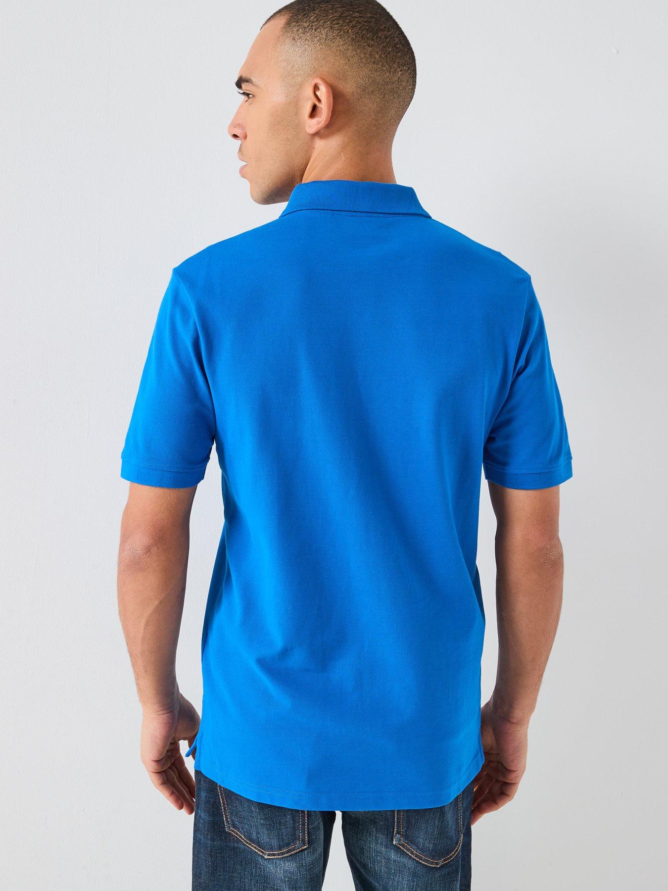 Image 2 of 4 of Lyle & Scott Lyle &amp; Scott Essentials Plain Polo Shirt -blue