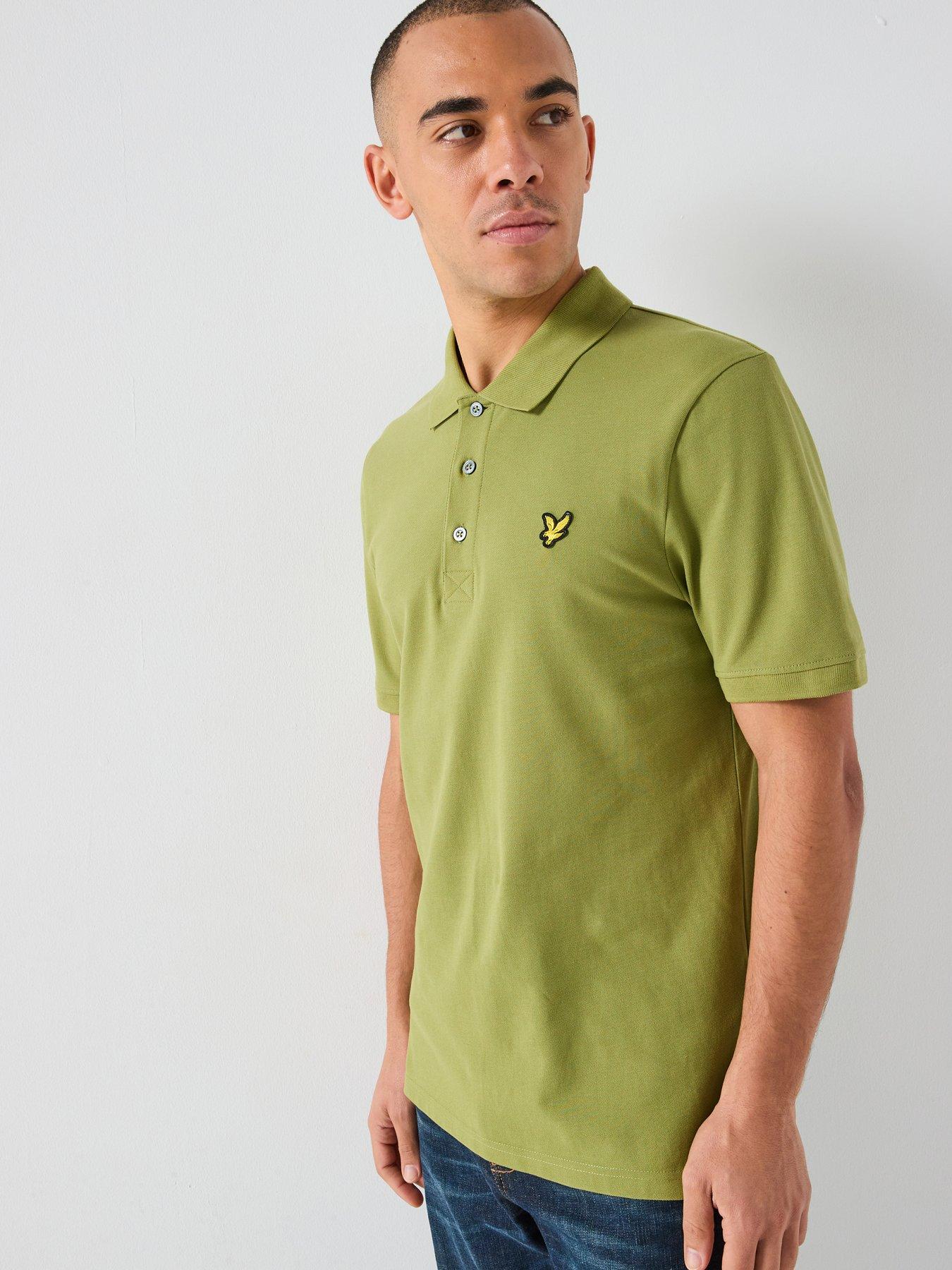 Image 1 of 4 of Lyle & Scott Essentials Plain Polo Shirt - Green
