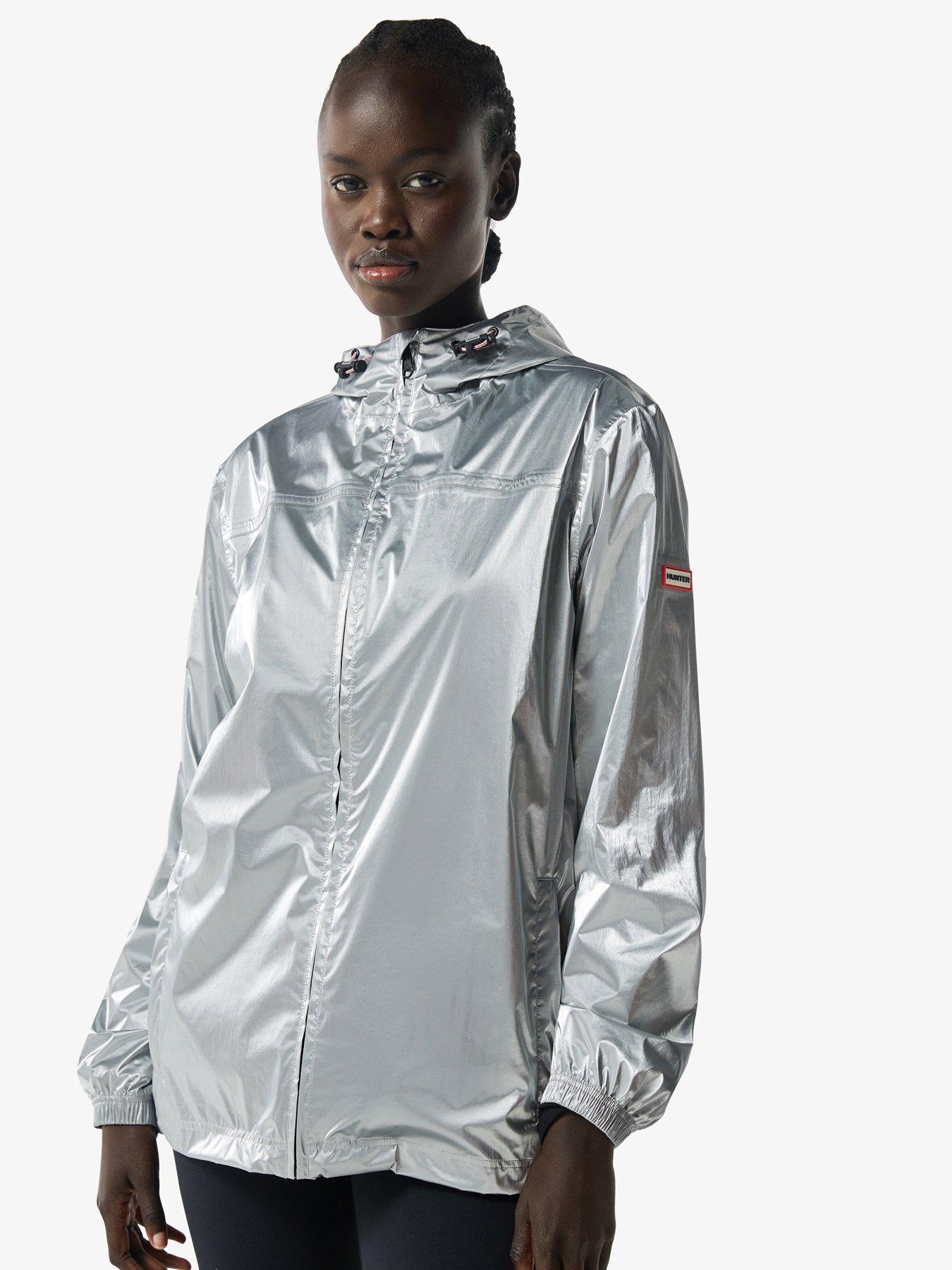 Image 1 of 4 of Hunter Metallic Packable Jacket - Silver