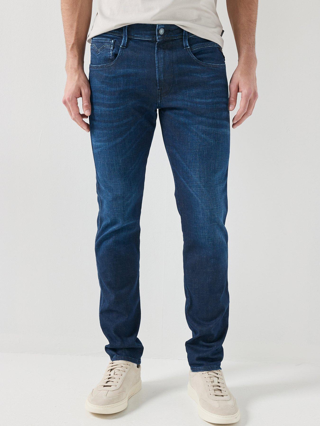 Replay Replay Anbass Slim Hyperflex Jeans - Dark Blue