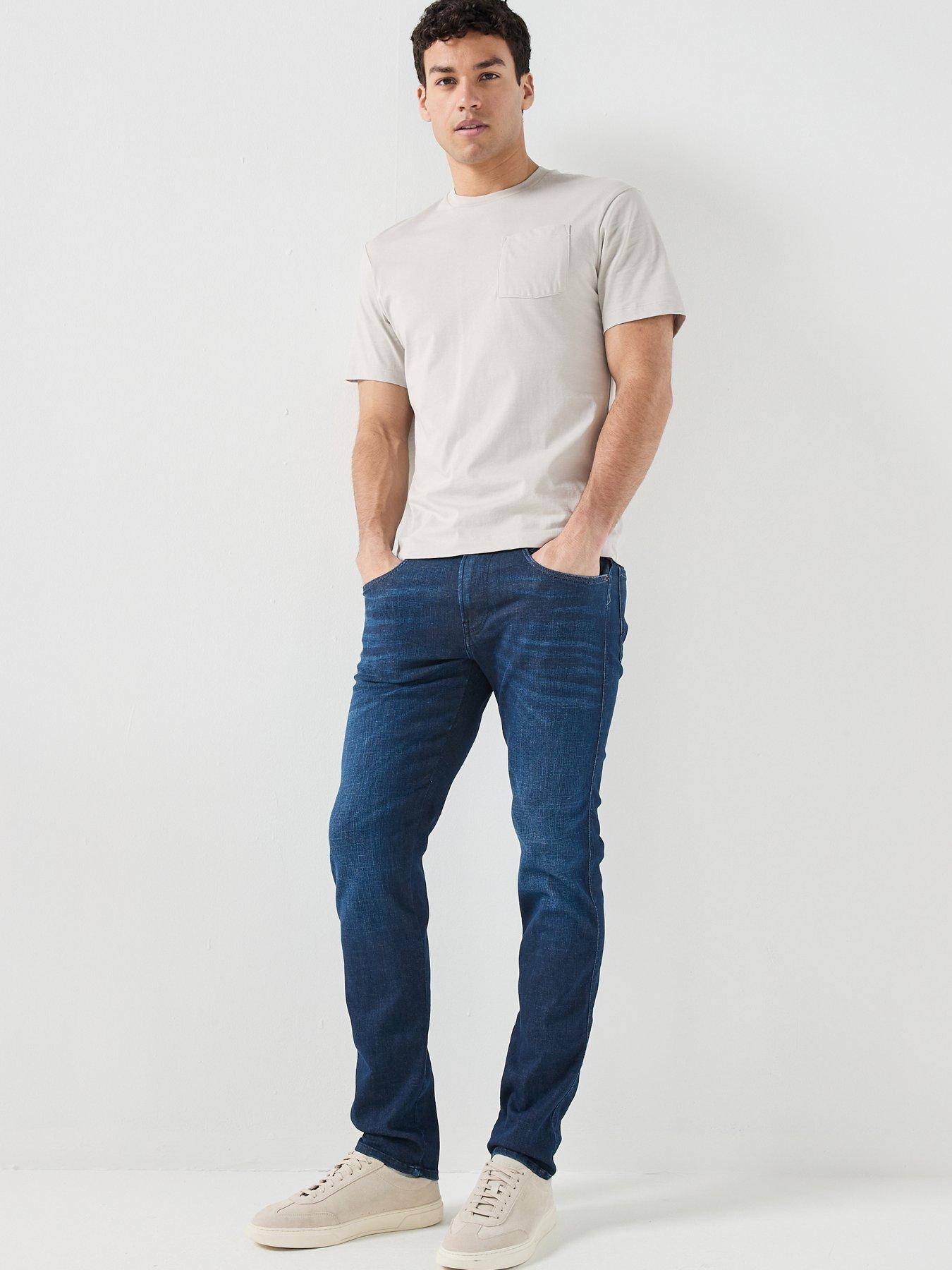 Image 3 of 5 of Replay Replay Anbass Slim Hyperflex Jeans - Dark Blue