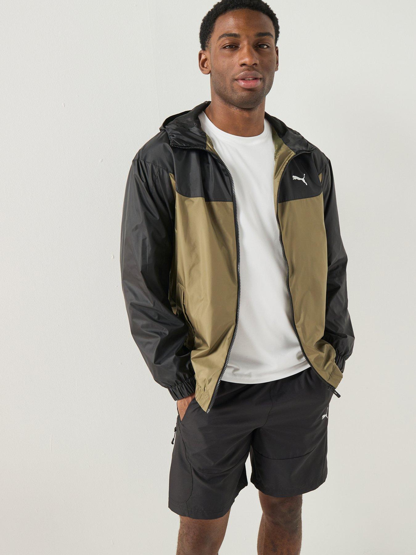 Image 1 of 5 of Puma Mens Relaxed Windbreaker - Khaki Green