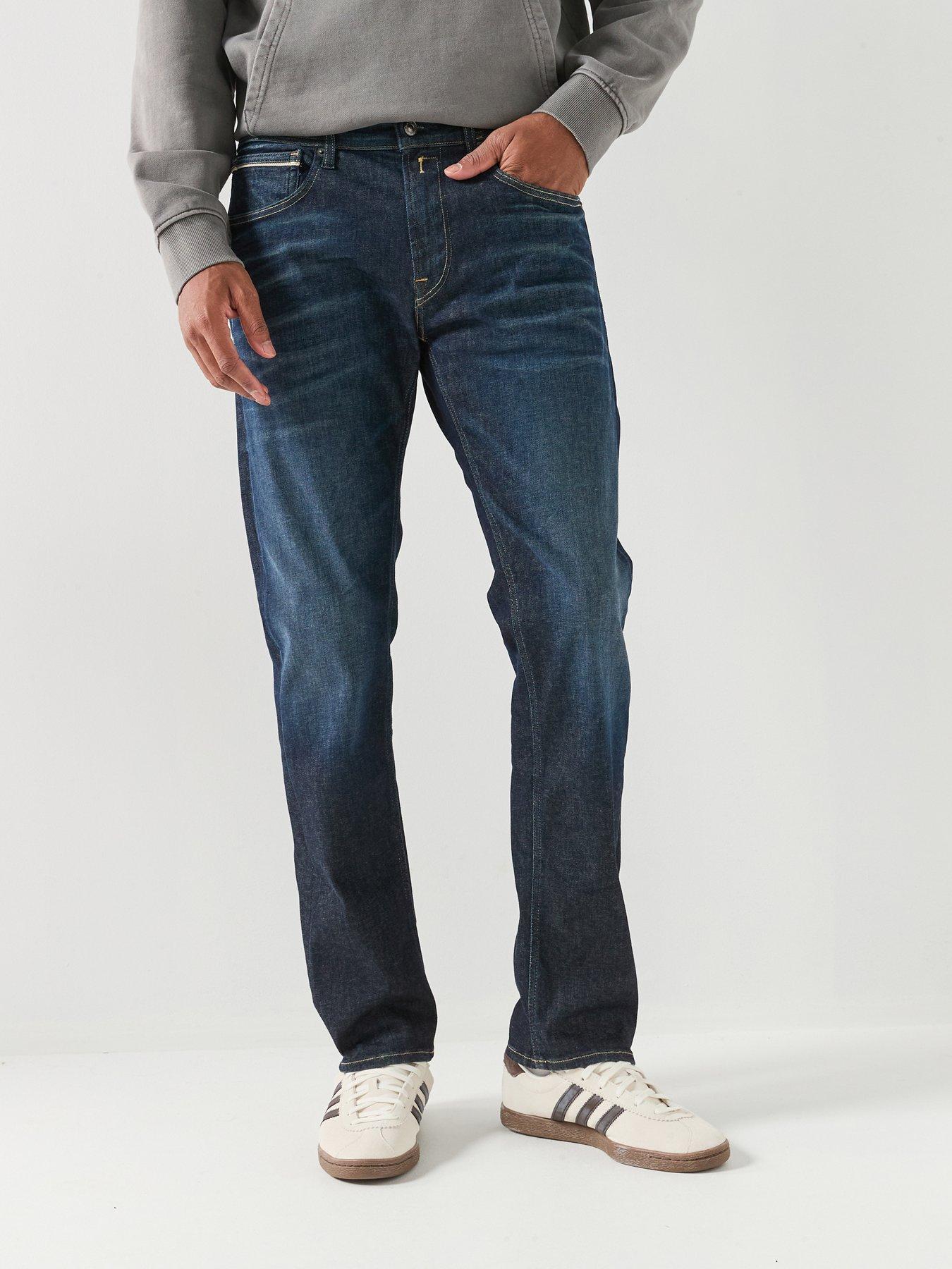 Replay Grover Slim Straight Jeans - Dark Blue