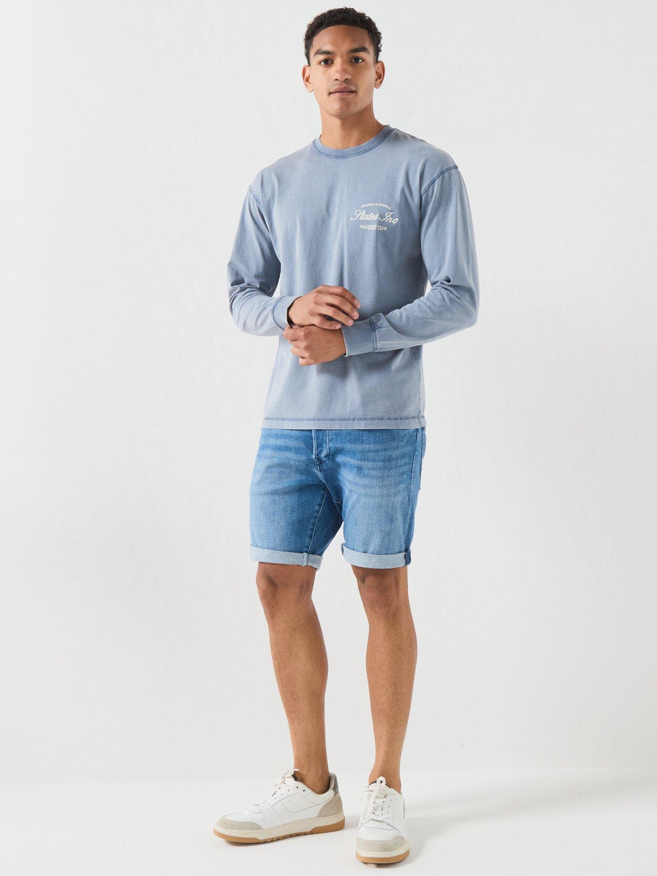 Image 3 of 5 of Replay Regular Denim Shorts - Blue