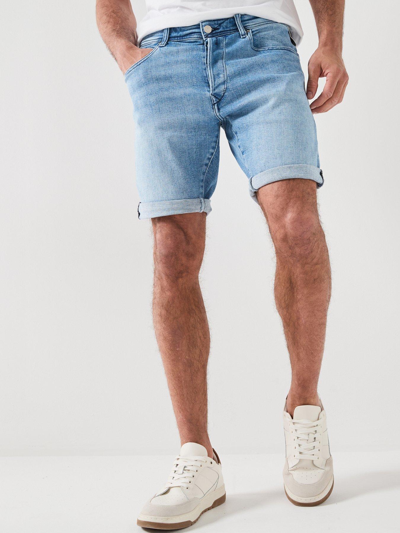 Replay Replay Regular Denim Shorts - Light Blue