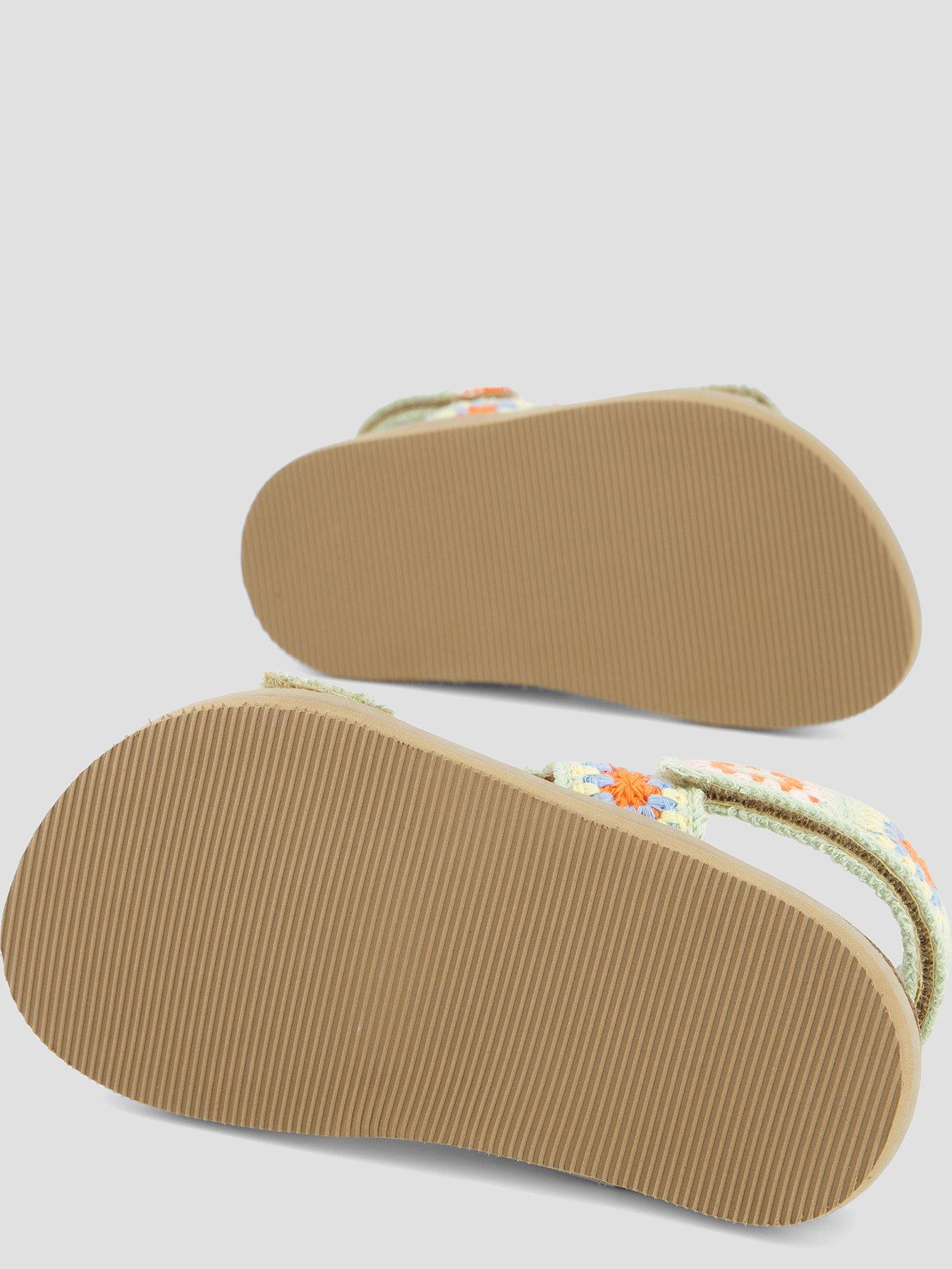 Image 4 of 7 of The Very Collection Crochet Double Strap Sandal