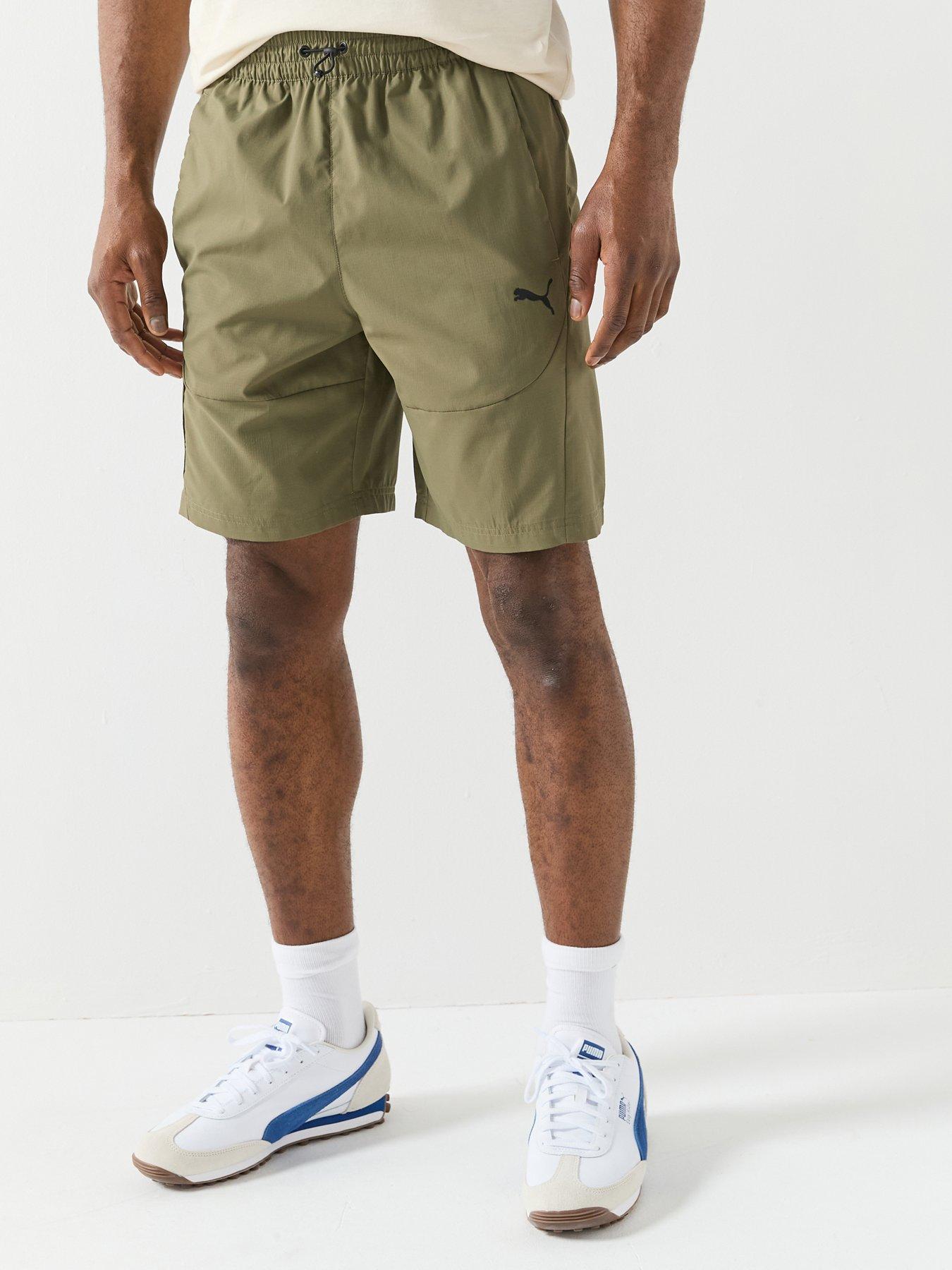Image 1 of 5 of Puma Mens Tech Woven Cargo Shorts - Green