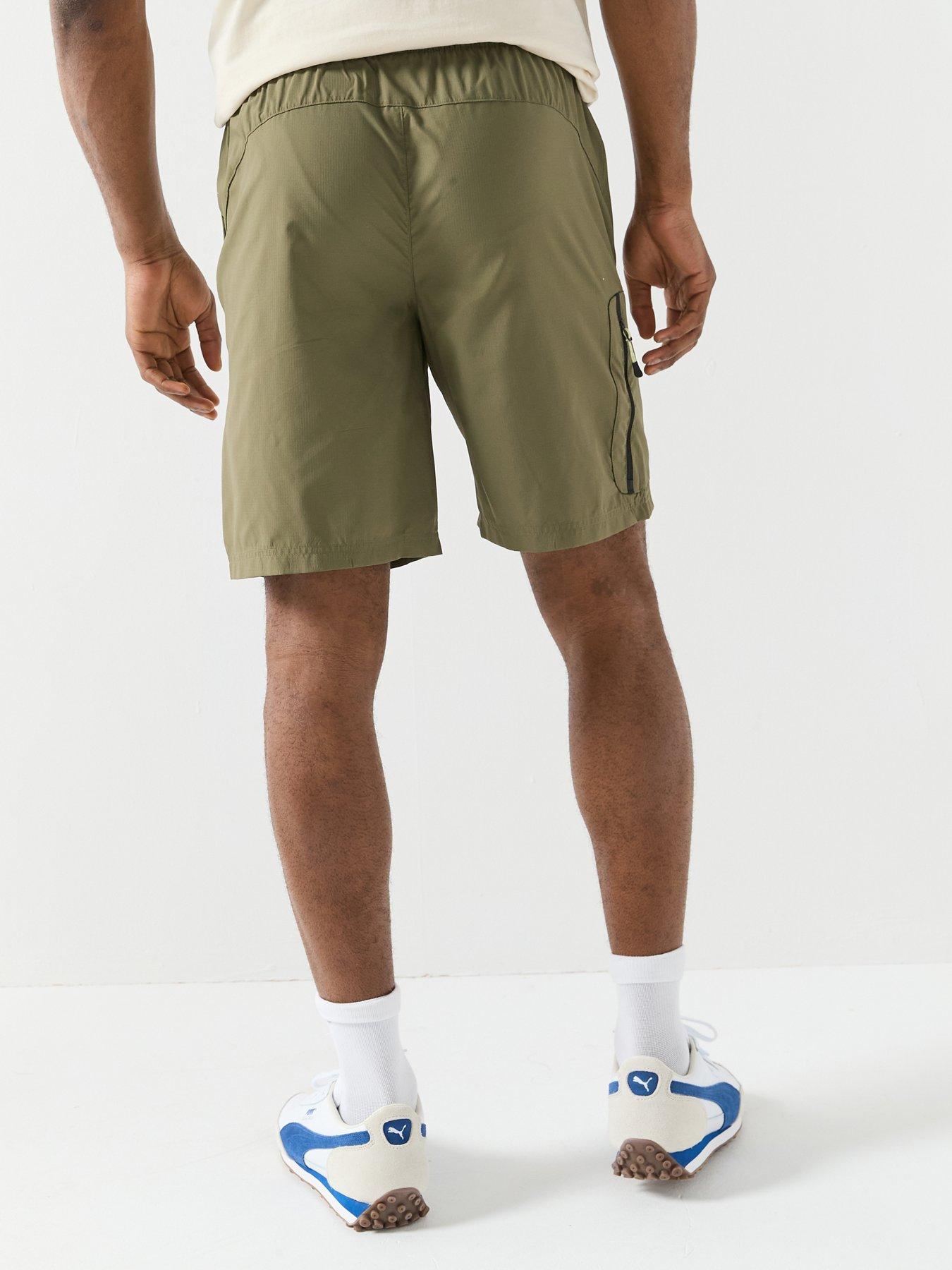 Image 2 of 5 of Puma Mens Tech Woven Cargo Shorts - Green