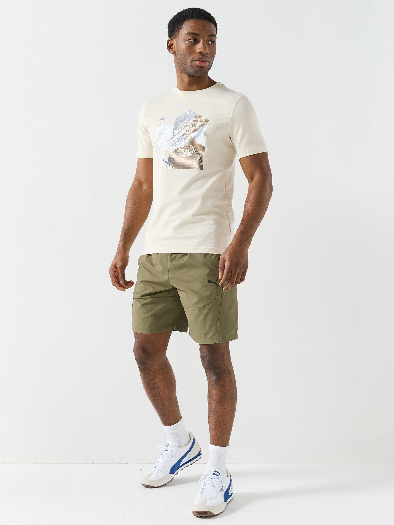 Image 3 of 5 of Puma Mens Tech Woven Cargo Shorts - Green