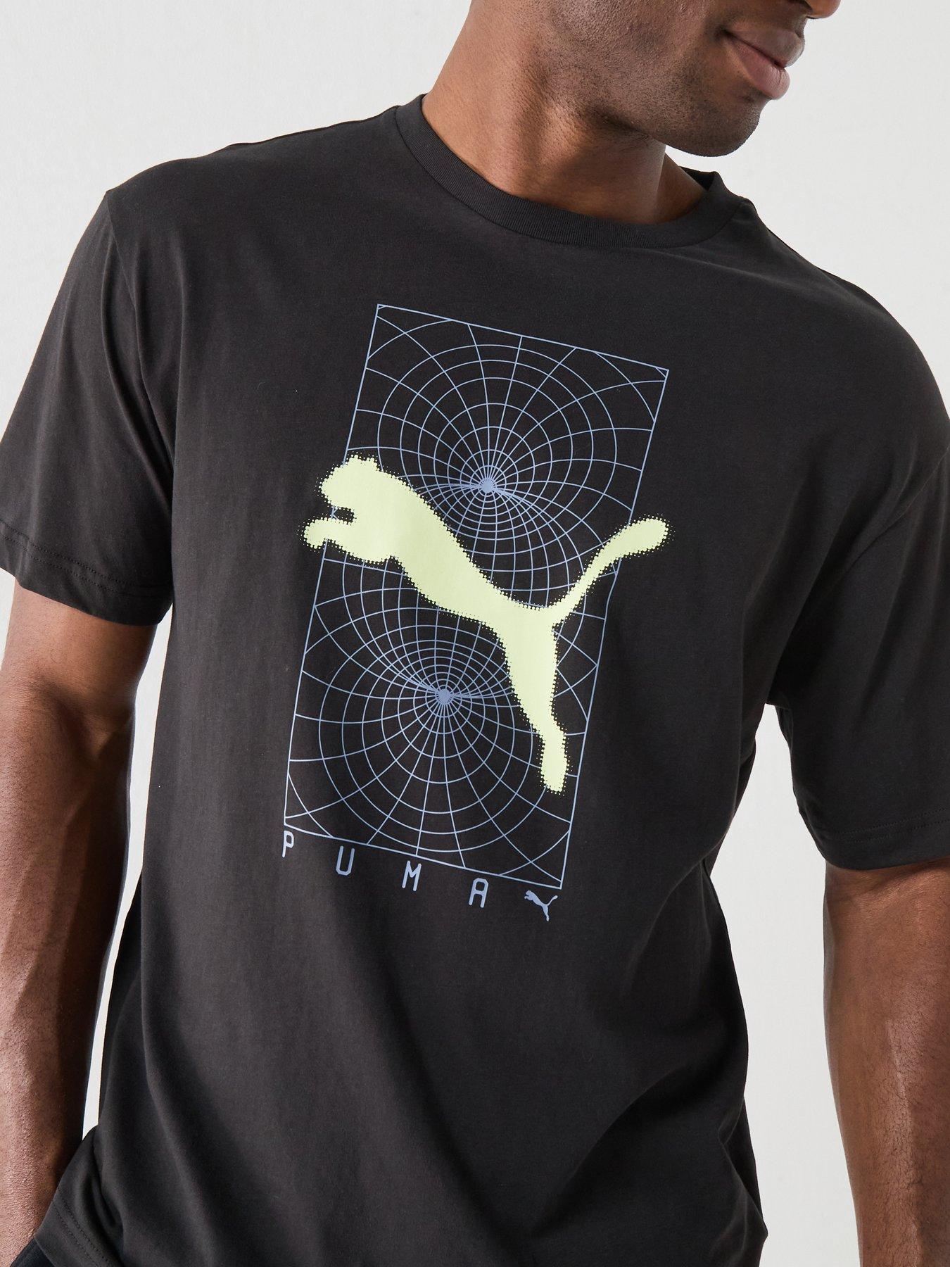 Image 4 of 4 of Puma Mens Tech Relaxed Graphic Tee - Black