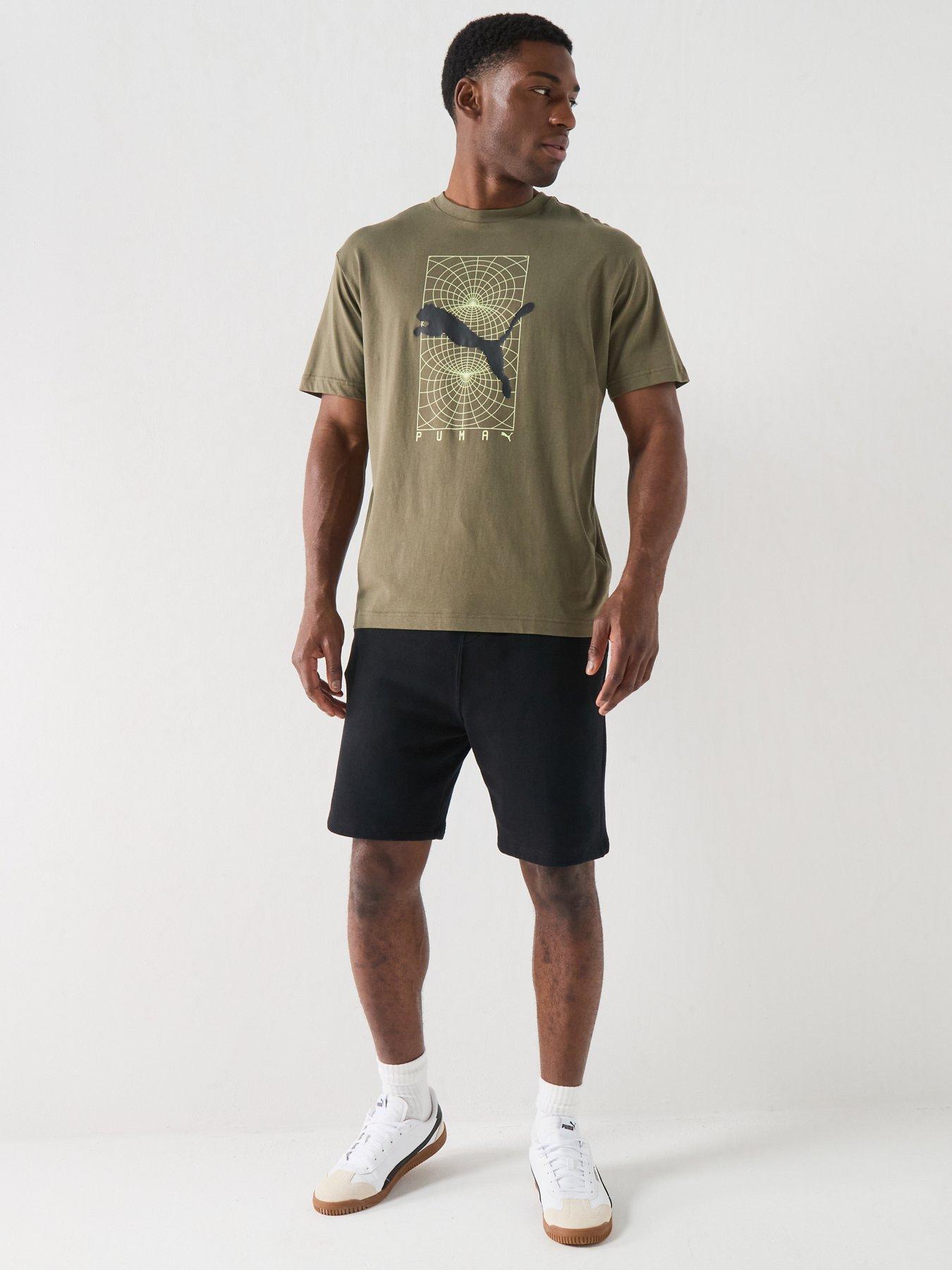 Image 3 of 5 of Puma Mens Tech Relaxed Graphic Tee - Green