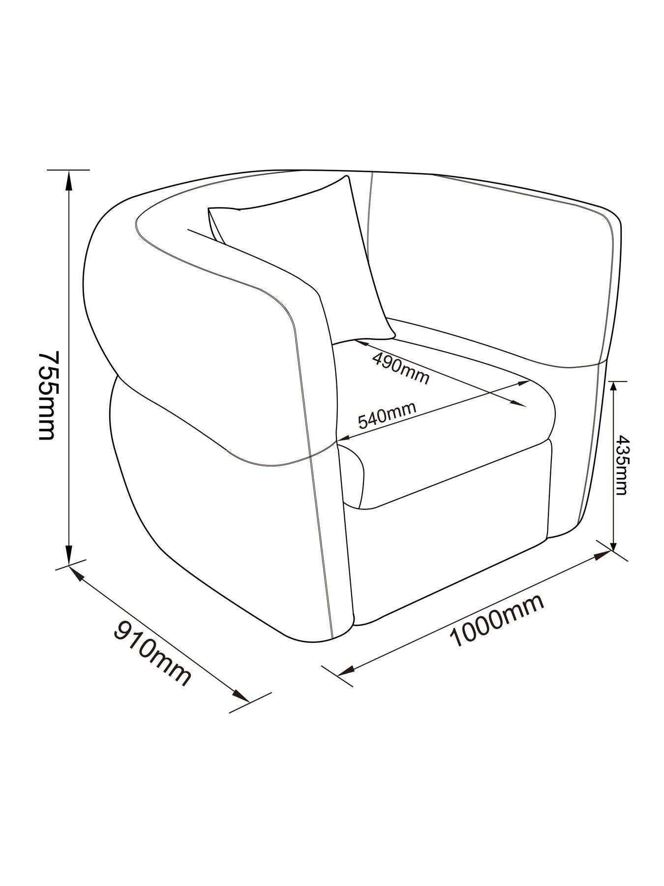 Image 7 of 7 of The Very Collection Bayswater Accent Swivel Chair - FSC&reg; Certified