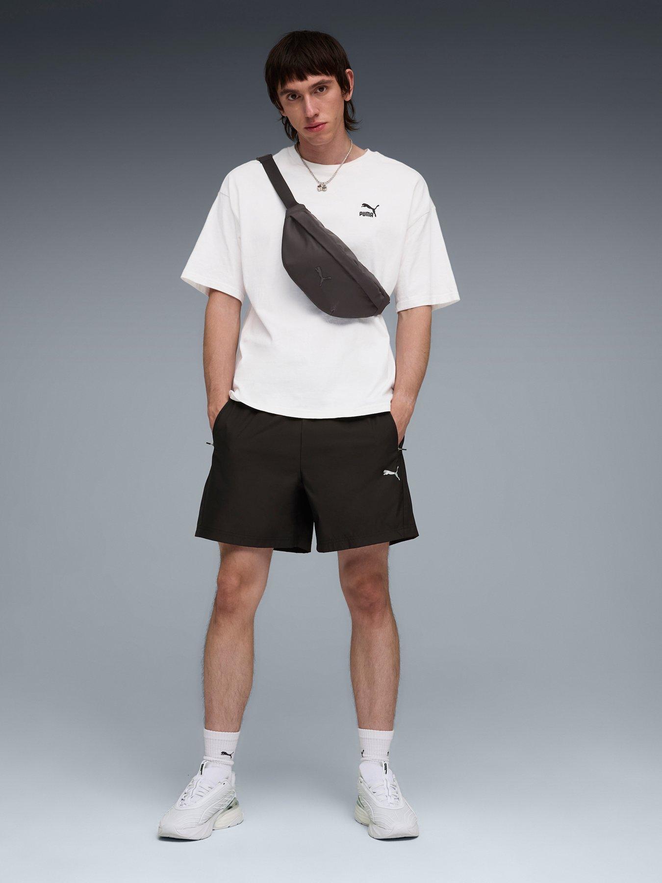 Image 3 of 5 of Puma Mens Tech Relaxed Cargo Shorts - Black