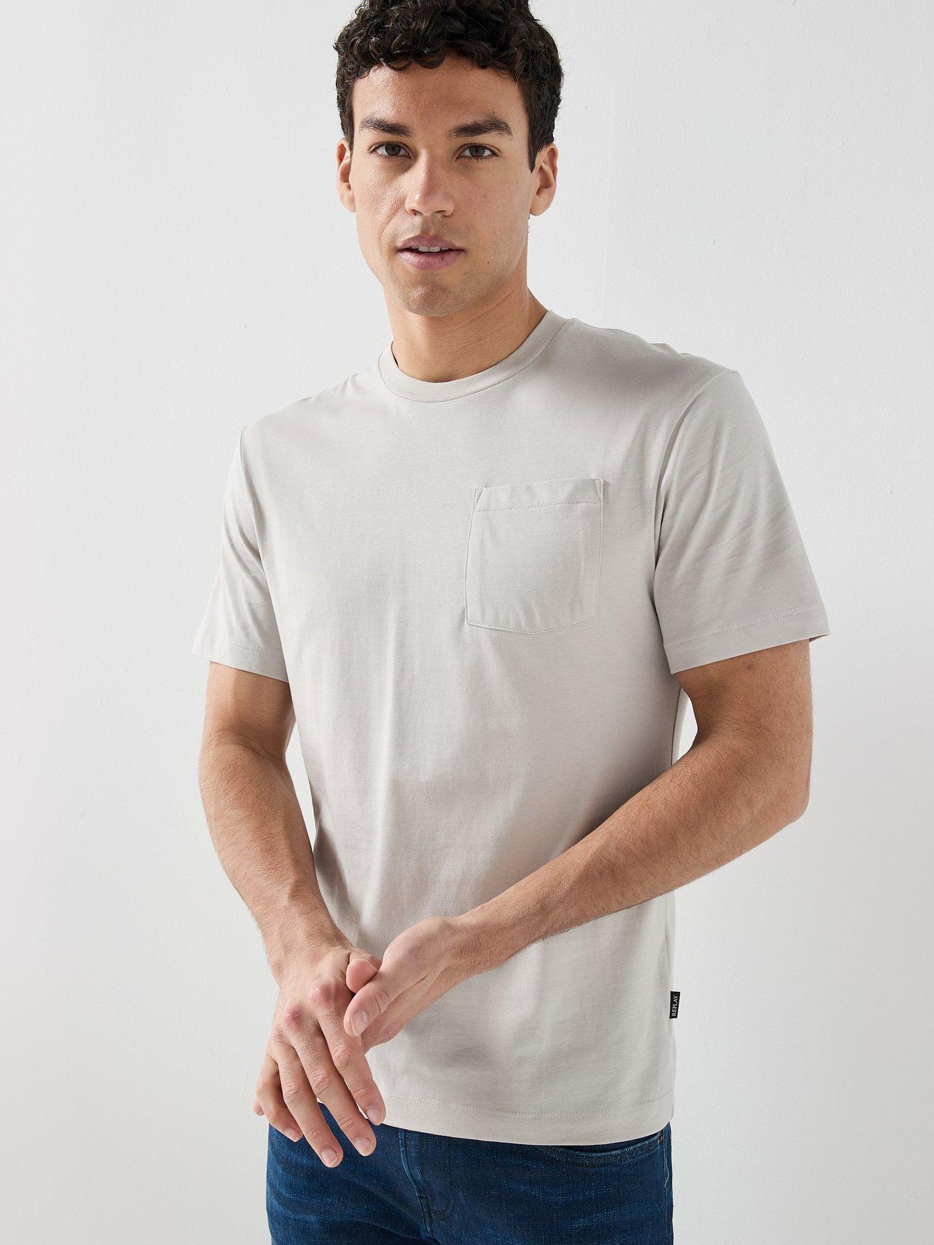 Replay Replay Custom Garage Carp Fish Back Graphic T-shirt - Grey