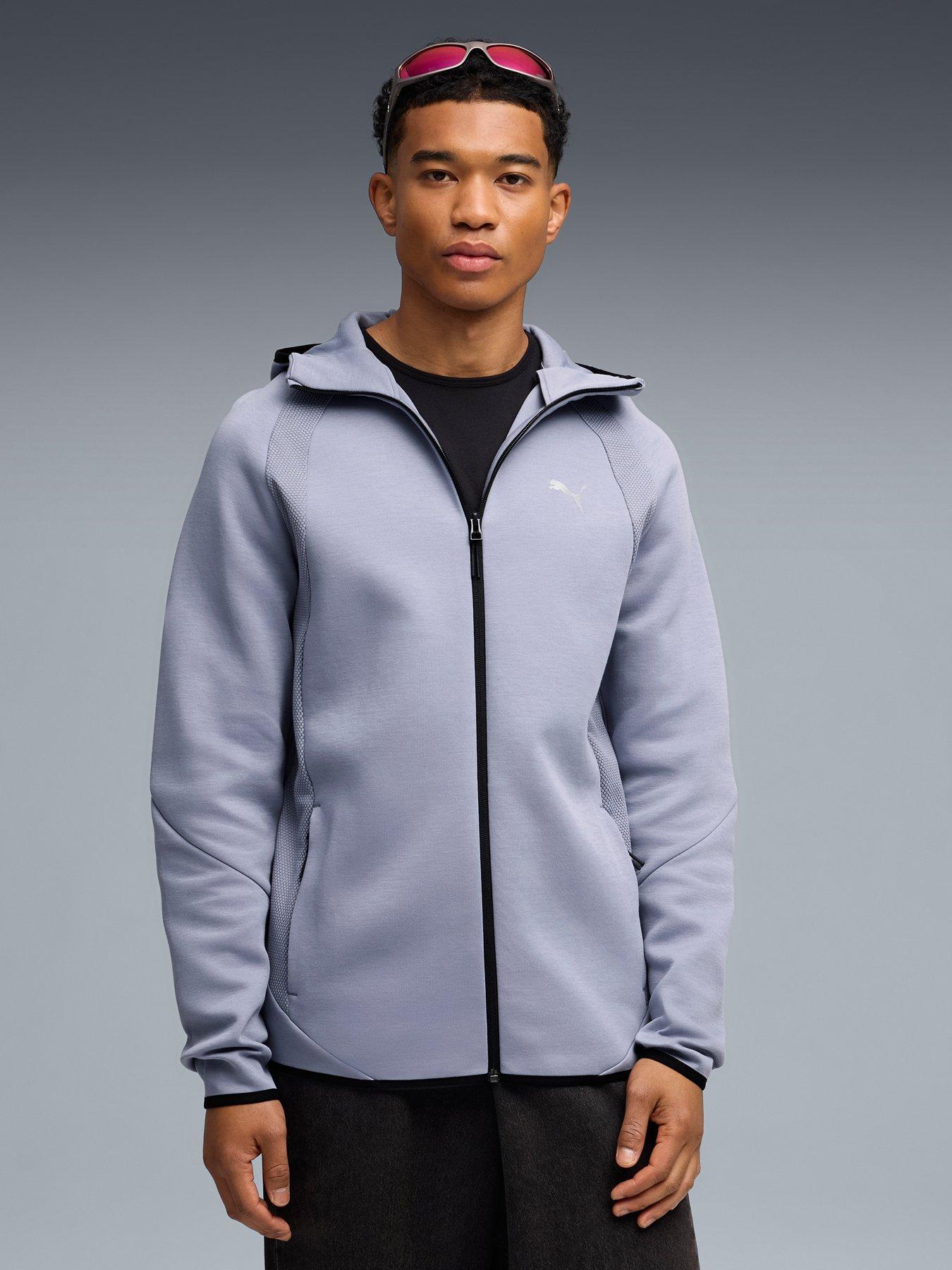 Puma Mens Evostripe FZ Hoodie - Grey