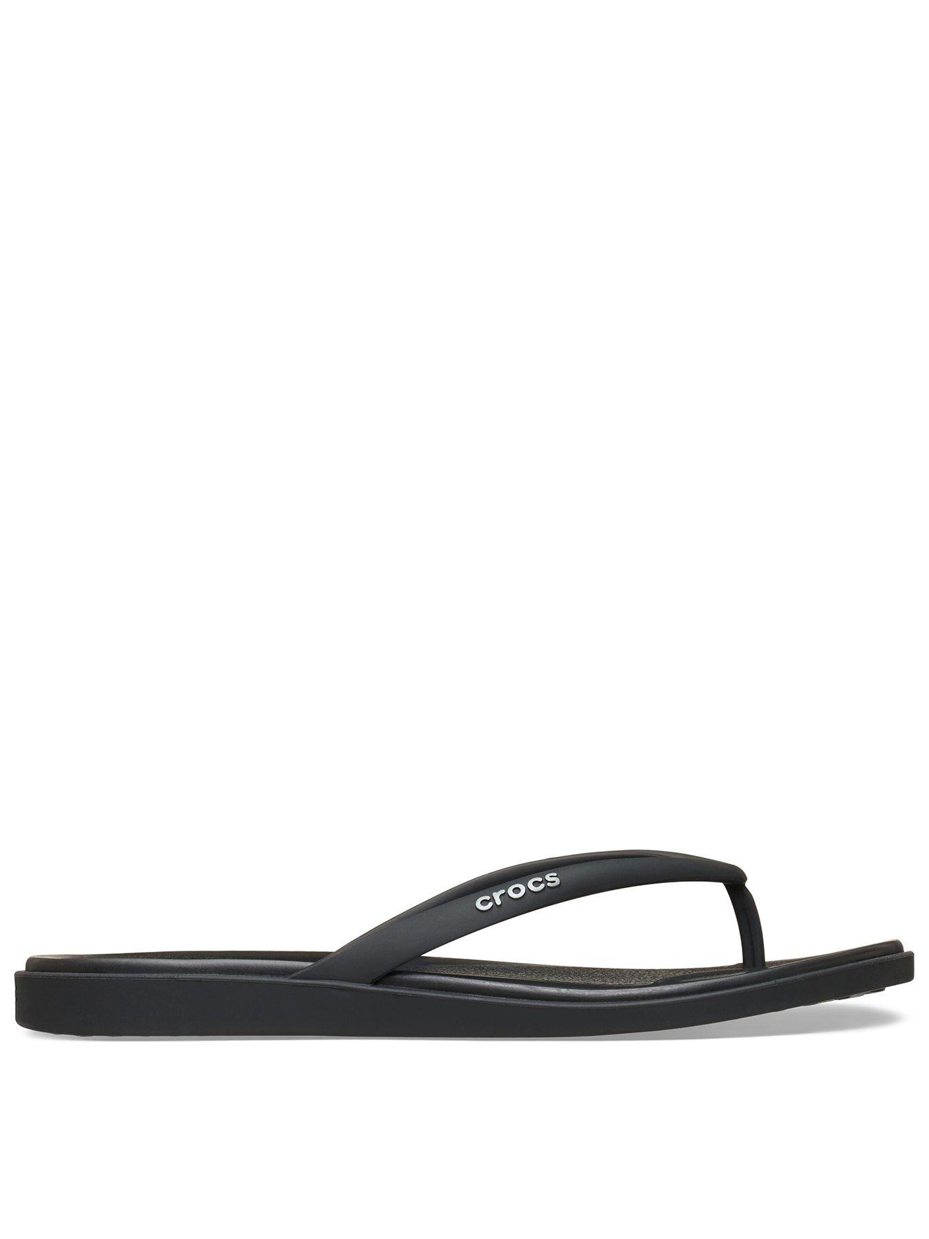 Crocs Miami Matte Round Toe Flip Flip - Black