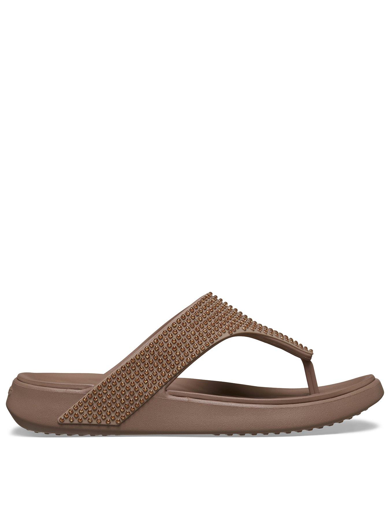 Crocs Getaway Triangle Gems Sandal - Beige