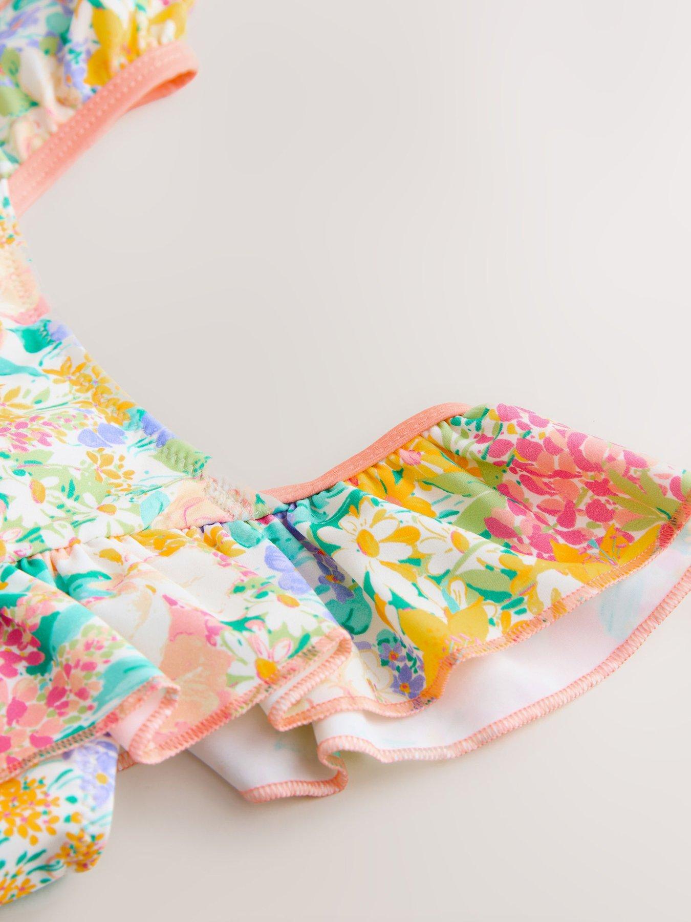 Image 3 of 4 of Laura Ashley Older Girls Floral Frill Swimsuit - Multi