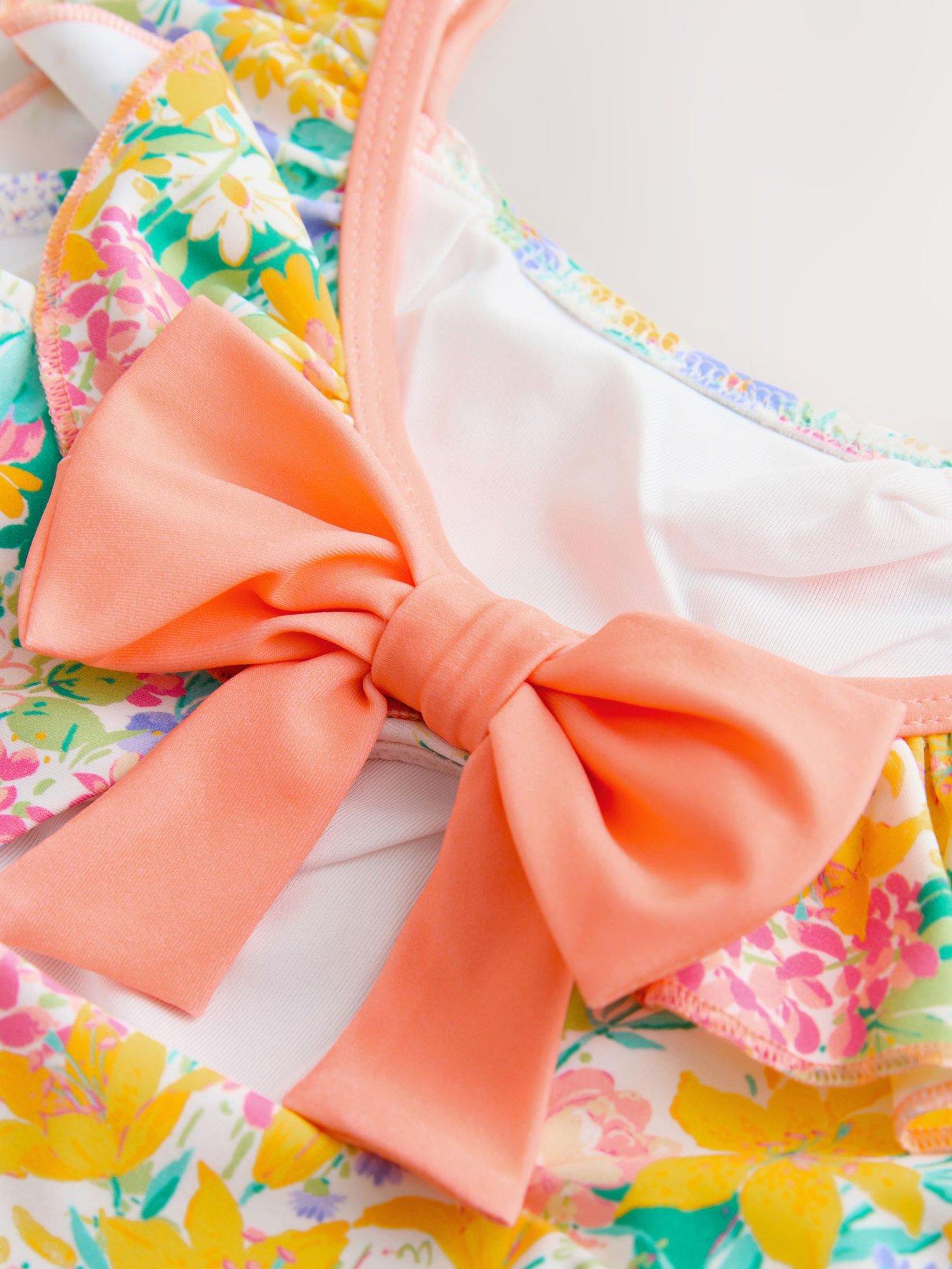 Image 4 of 4 of Laura Ashley Older Girls Floral Frill Swimsuit - Multi