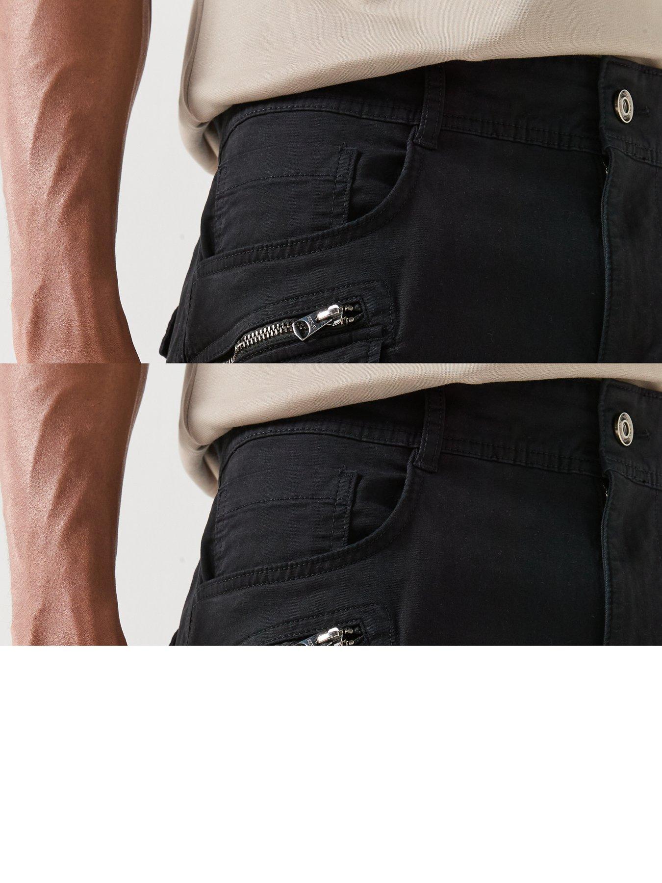 Image 5 of 5 of Replay Joe Cargo Shorts Cargo Shorts - Black